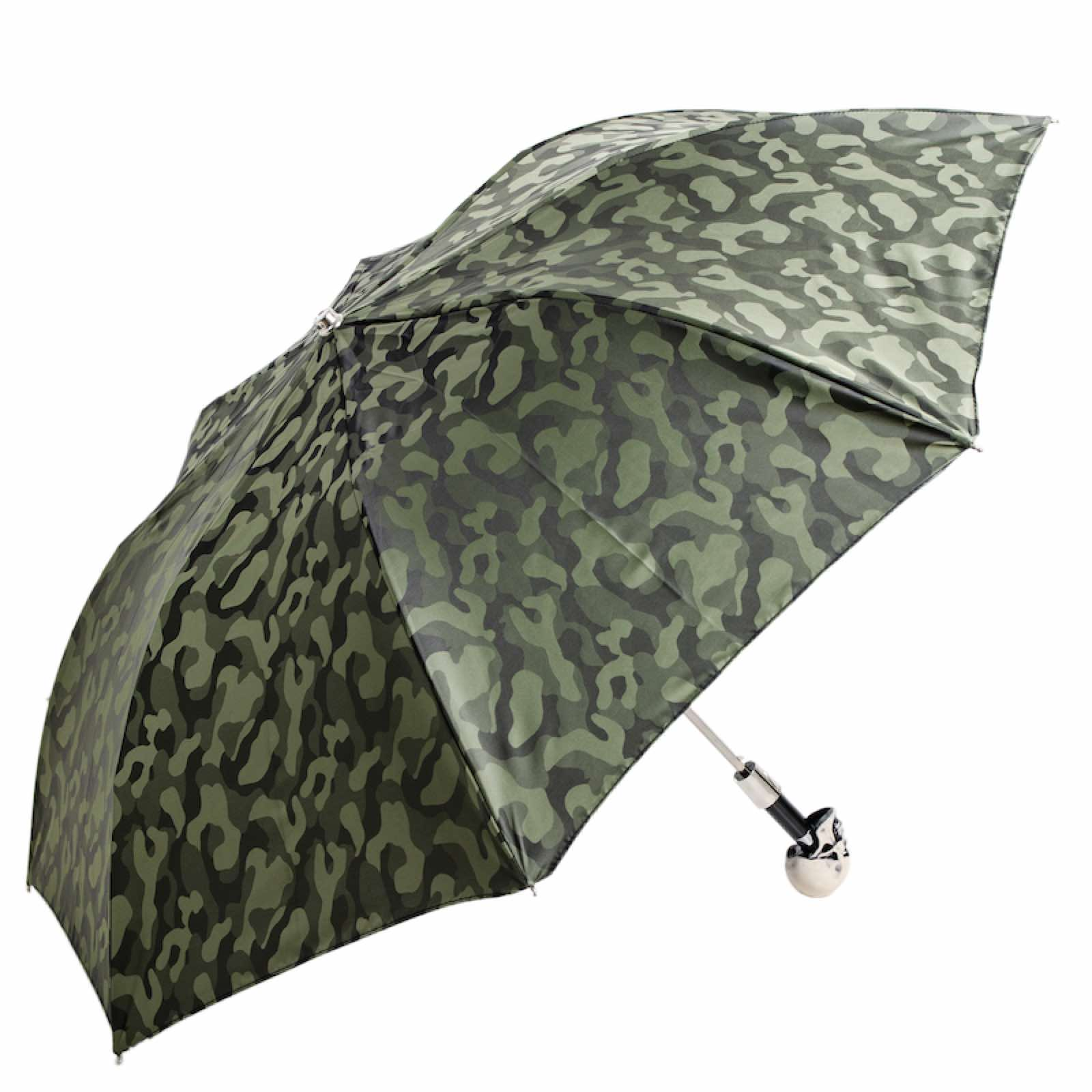 Camouflage Folding Umbrella with Skull Handle – Automatic Opening