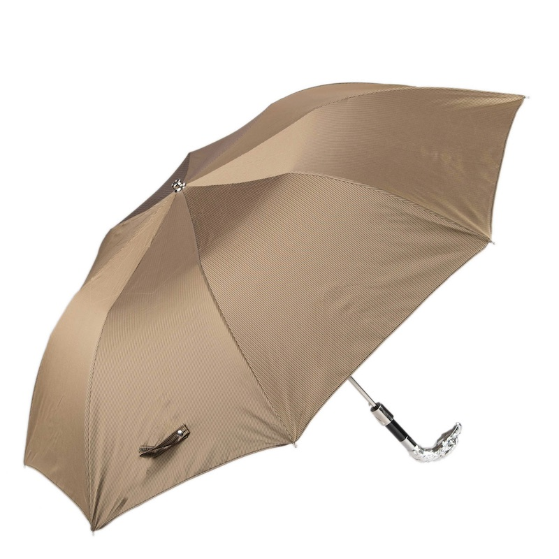 Silver Eagle Folding Automatic Opening Umbrella – Handmade in Italy
