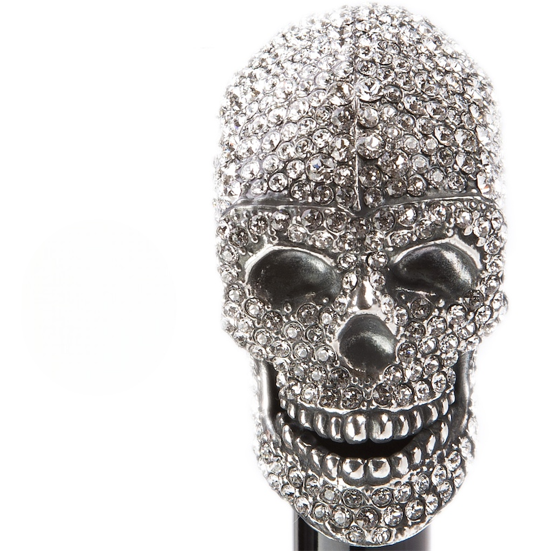 Swarovski Skull Folding Automatic Opening Umbrella – Handmade in Italy