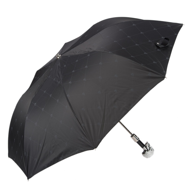 Swarovski Skull Folding Automatic Opening Umbrella – Handmade in Italy