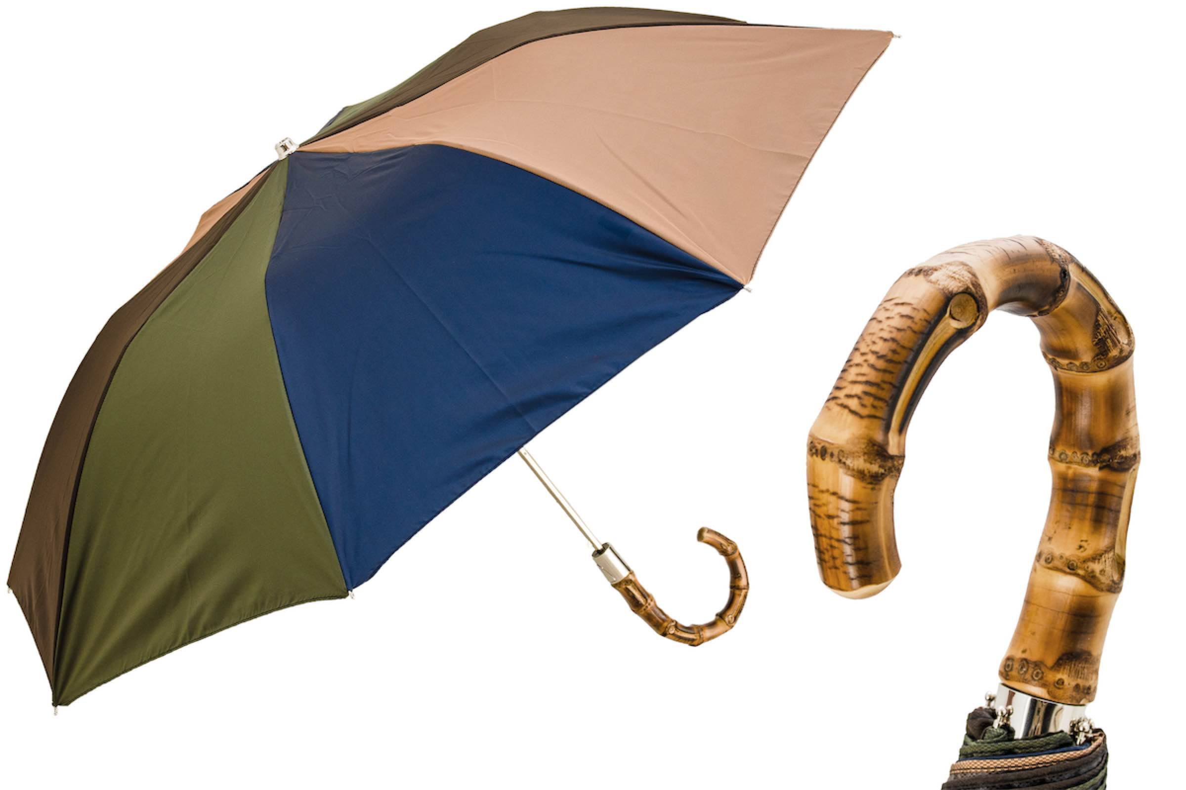Winter Rainbow Folding Automatic Opening Umbrella – Handmade in Italy