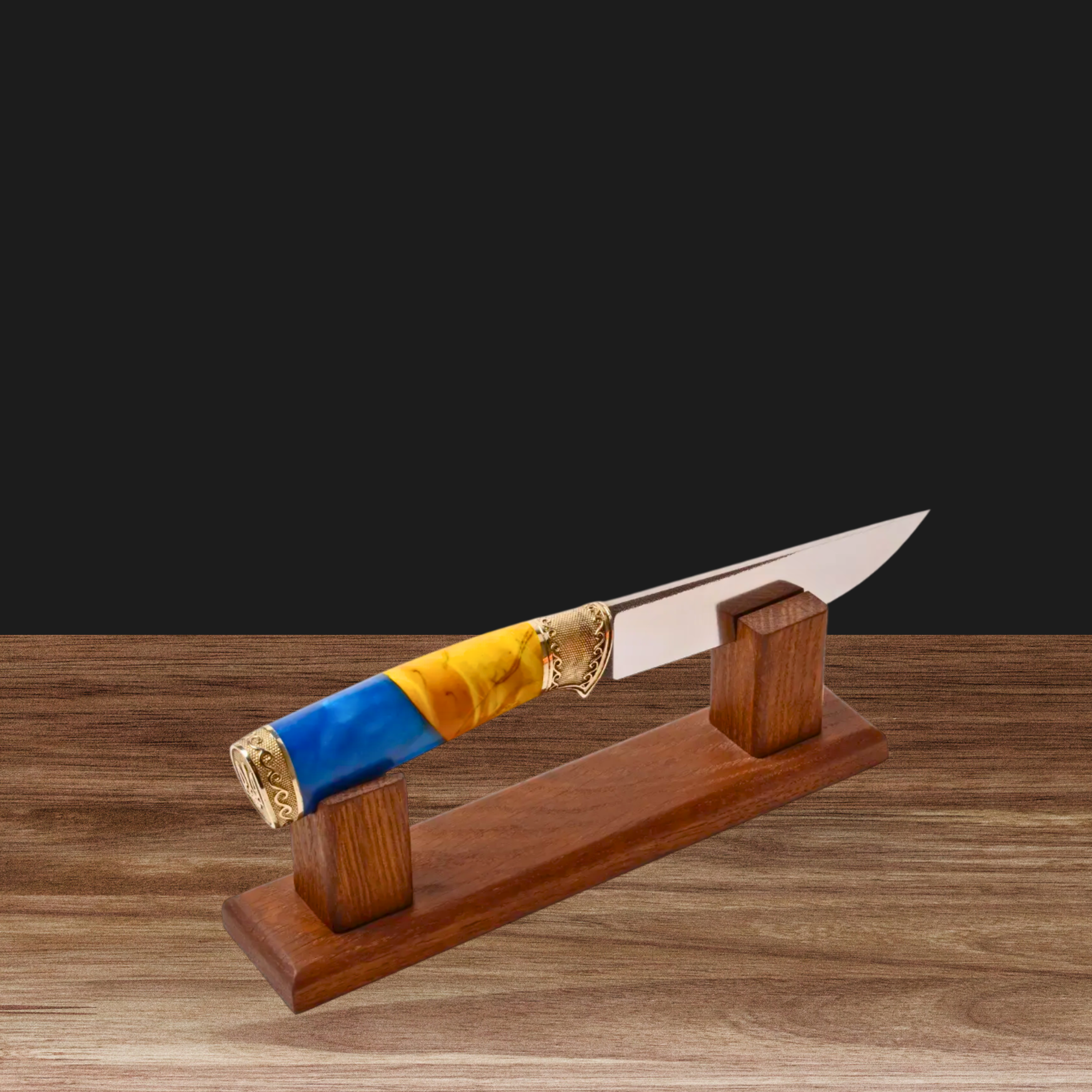 Universal Oak Wooden Knife Display Stand