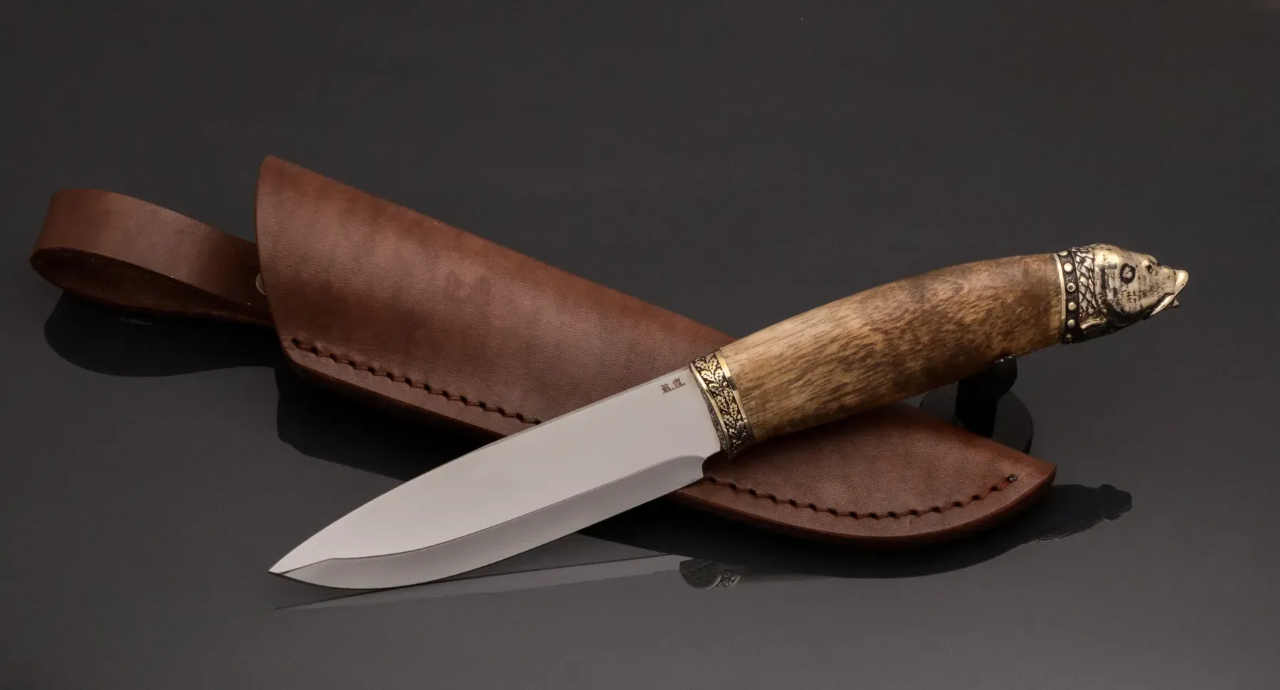 Fishing Knife 50X14MF Stainless Steel with Walnut Handle