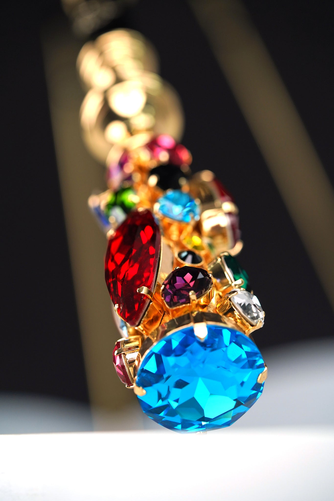 Limited Edition Handmade Italian Umbrella with Crystal Droplet Handle