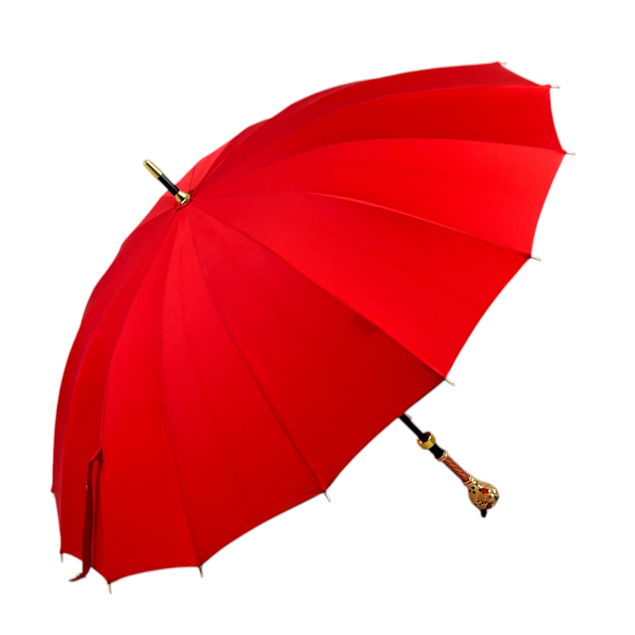 Limited Edition Luxury Umbrella with 24K Gold Panther Handle
