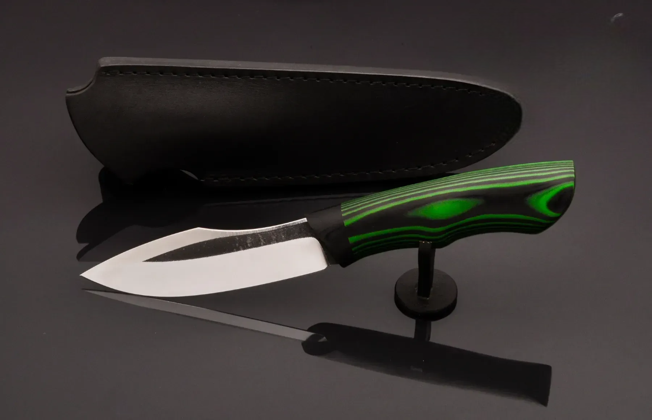 Brutal Green Handmade Knife – N690 Steel, Micarta Handle