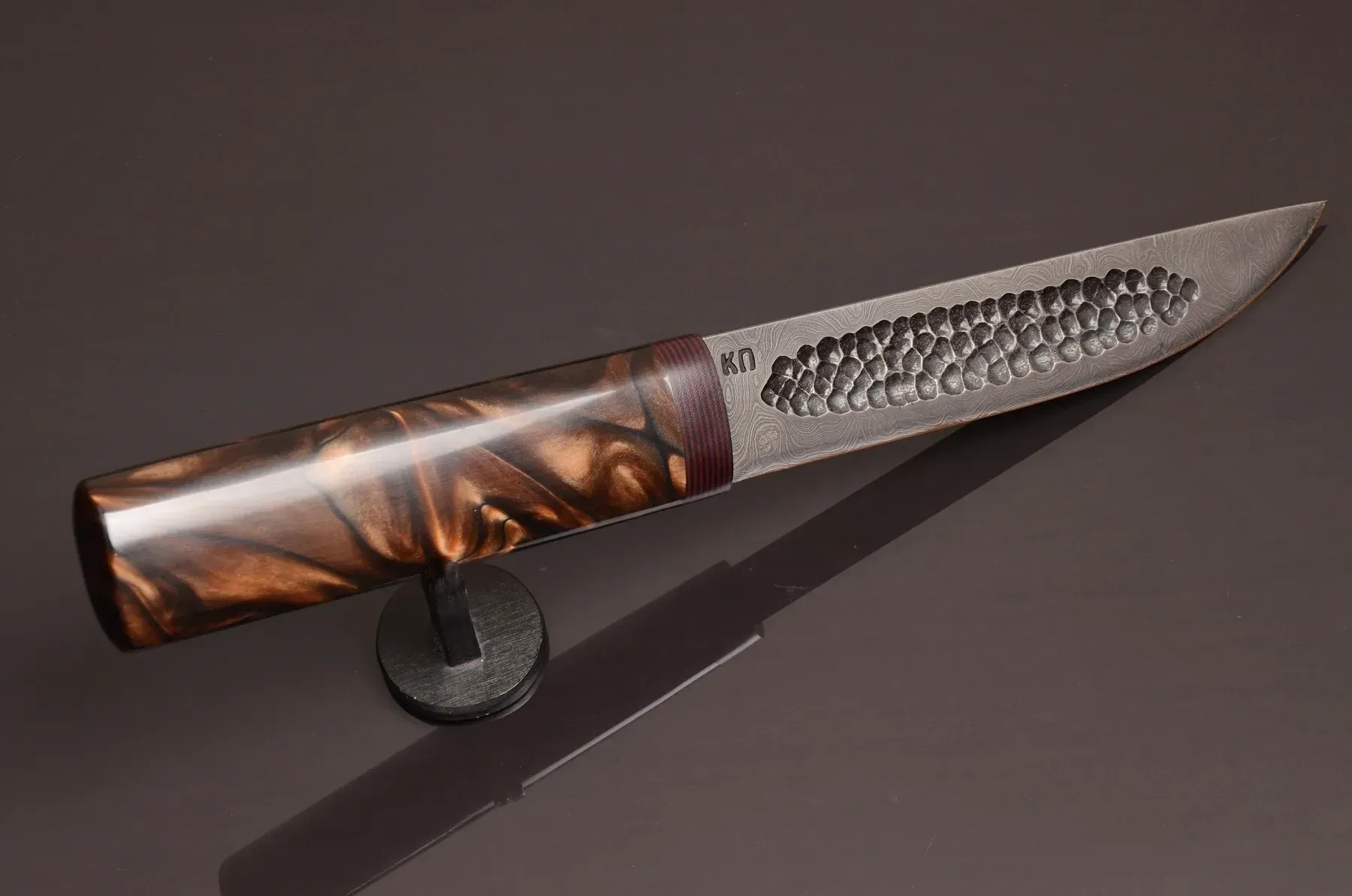 Handmade Yakut Knife – Damascus Steel Blade with Acrylic Handle - Elegant Knives