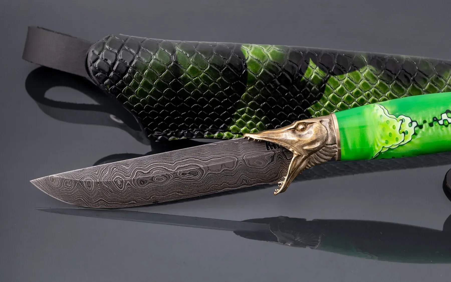 Author design handmade knife pike