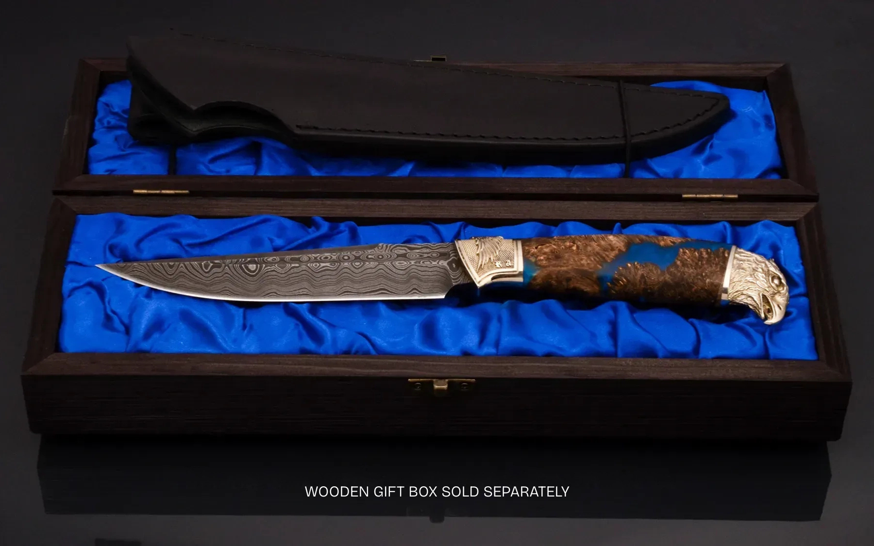 Author handmade knife artistic detail