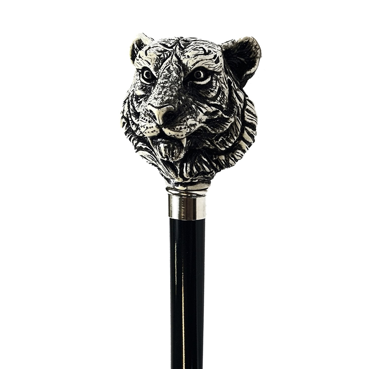 Exclusive Hand-Painted Tiger Walking Cane – Handmade in Italy