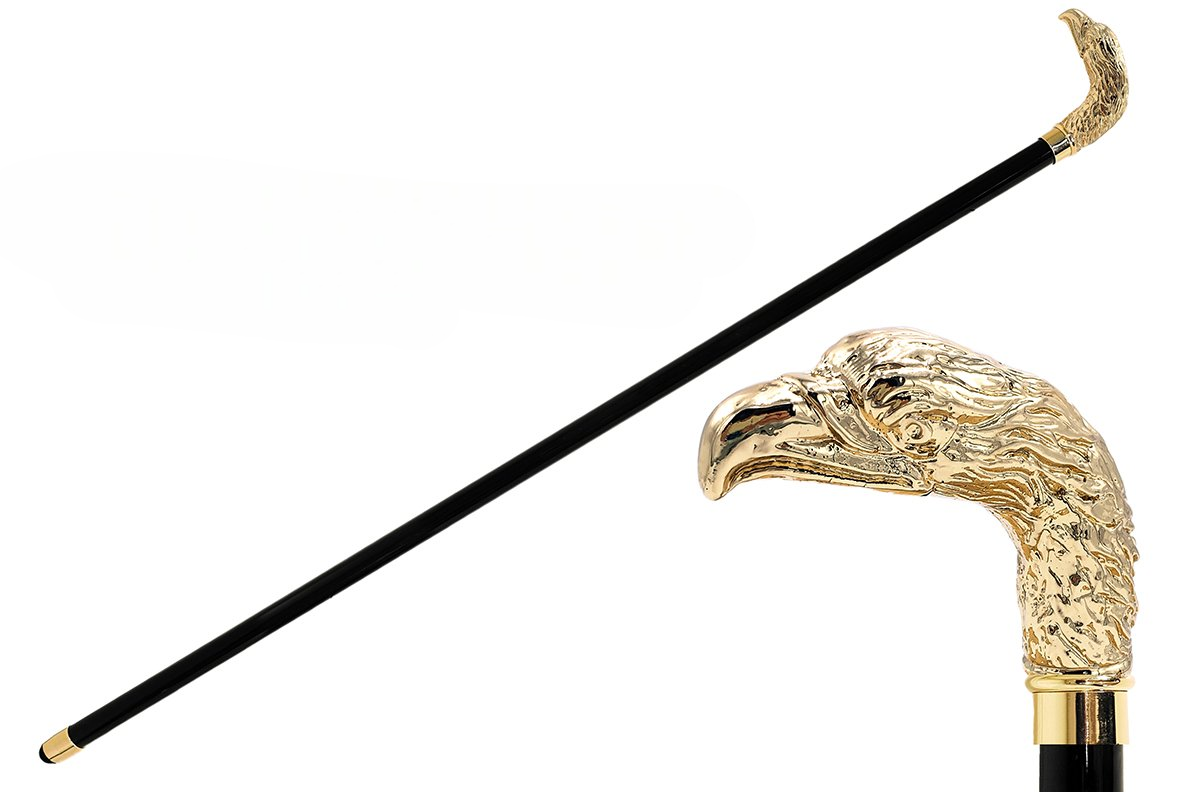 Hawk Collection 24K Gold-Plated Luxury Walking Stick – Exclusive Design