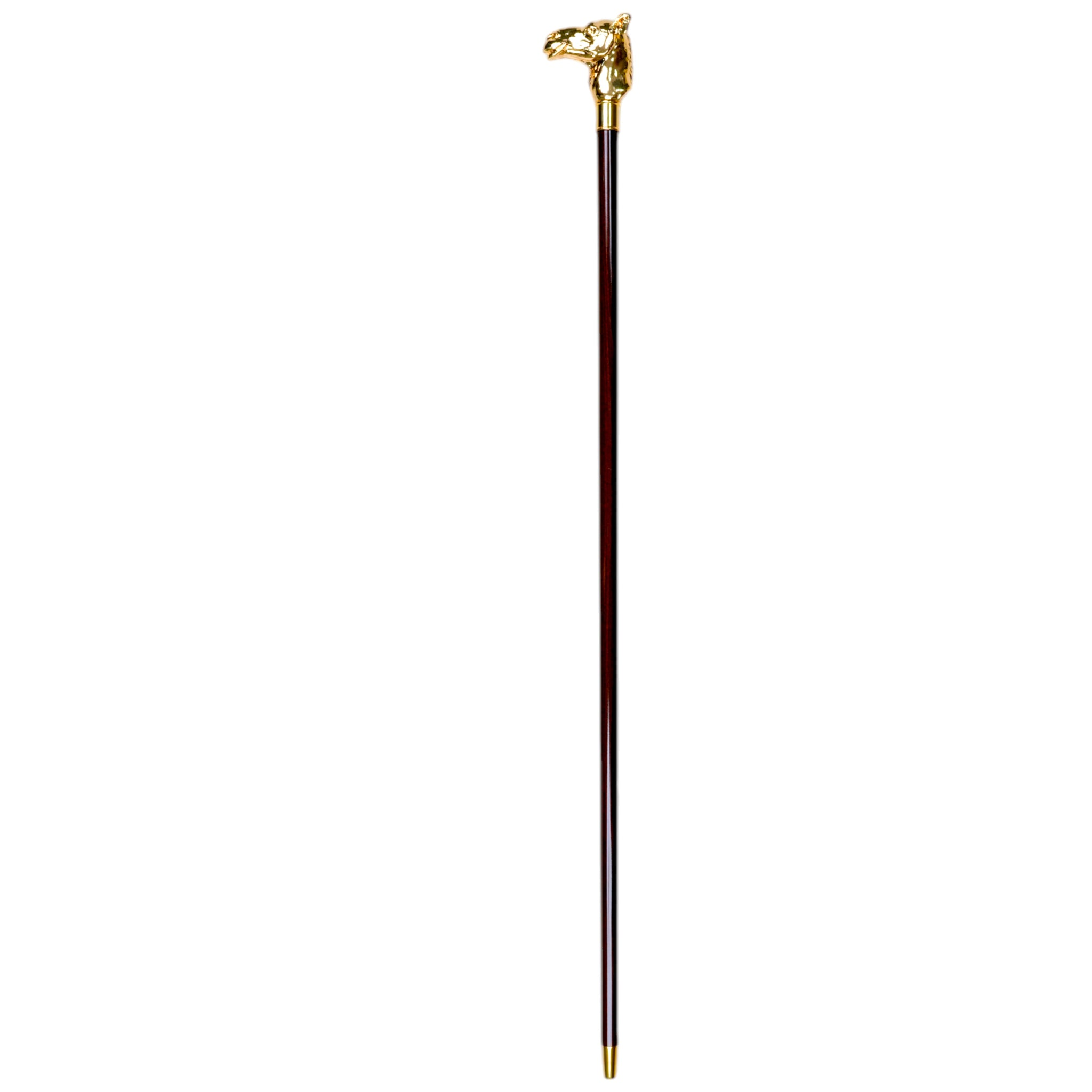 Luxury Italian Walking Stick with 24K Gold-Plated Camel Handle