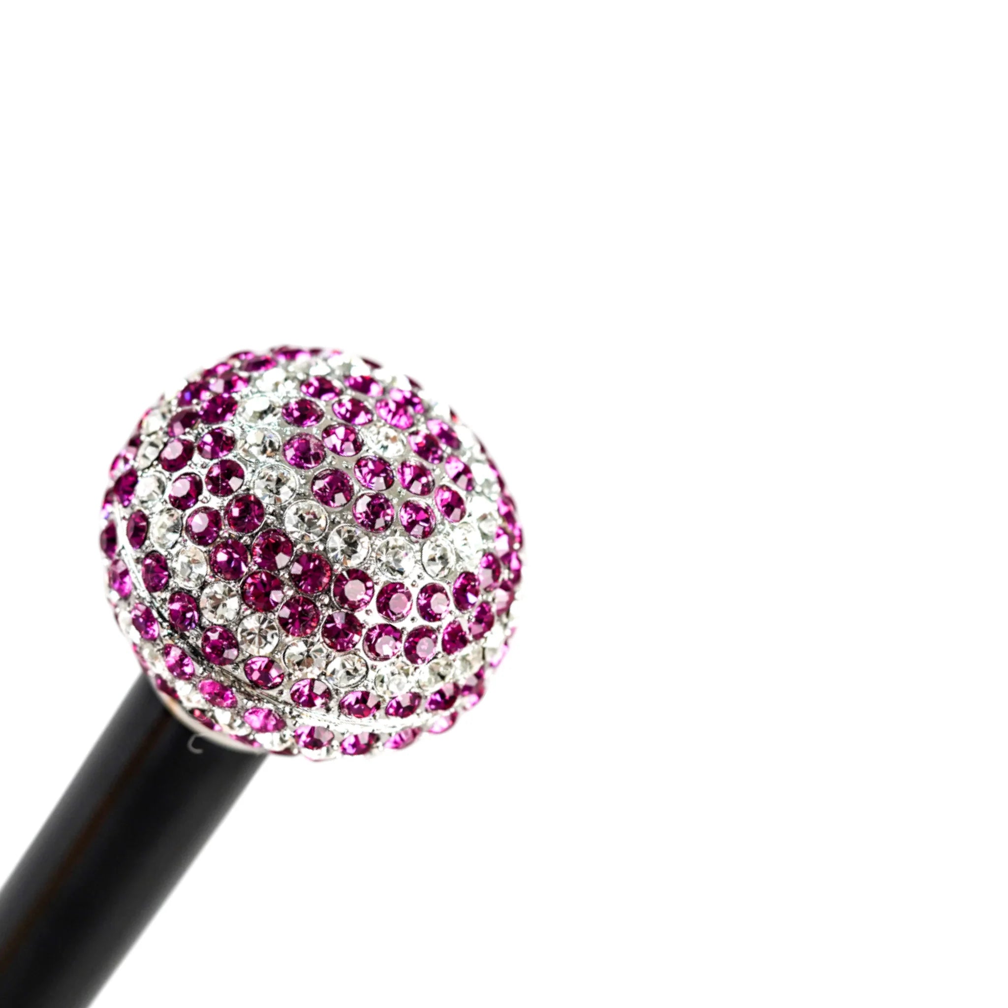 Whirl of Grace Spiral Cane – Silver-Plated 925 Handle with Crystals