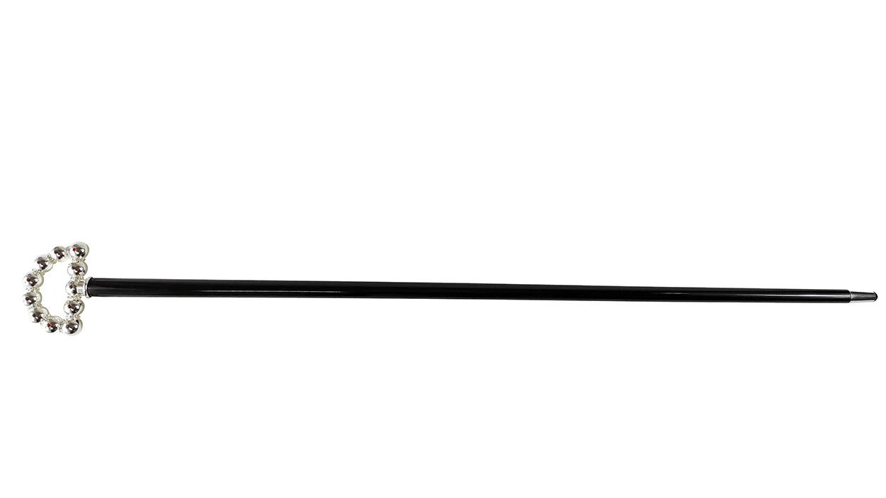 Bright Crystal Sphere Walking Cane – Silver-Plated 925 Handle, Luxury Cane