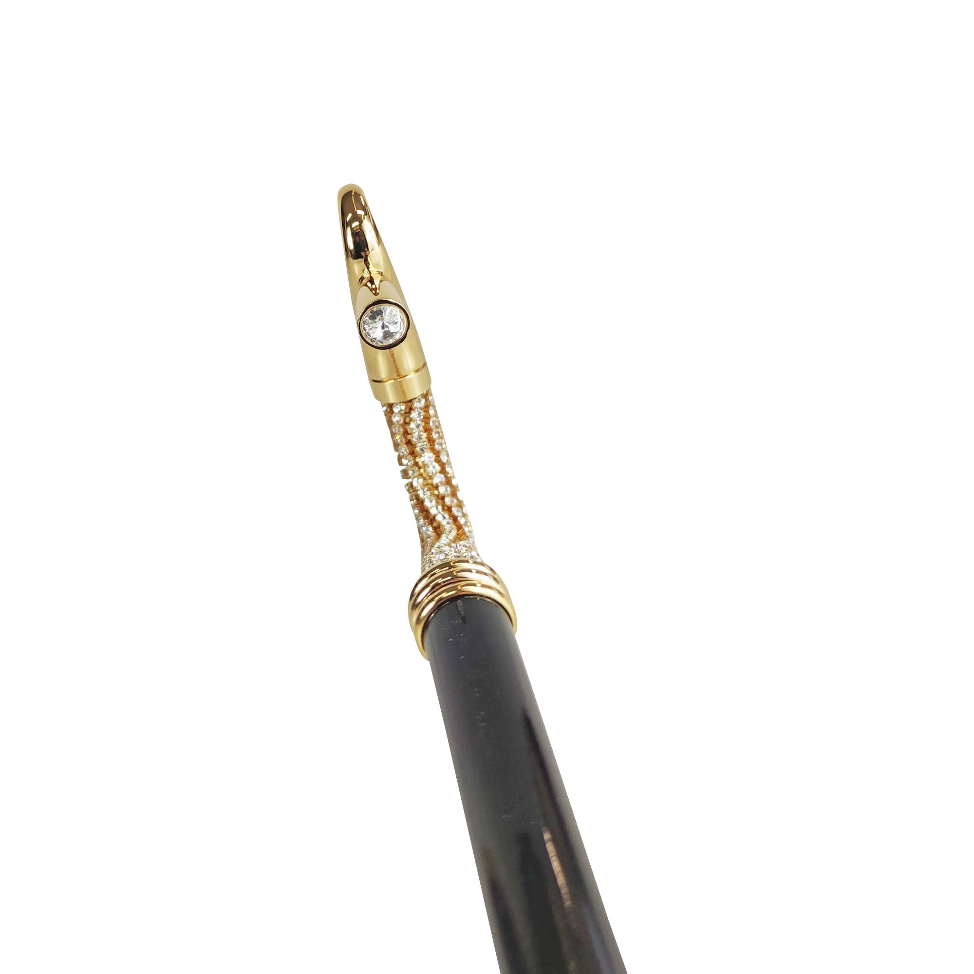 Strong and Stylish Italian Walking Stick with Crystals and 24K Gold