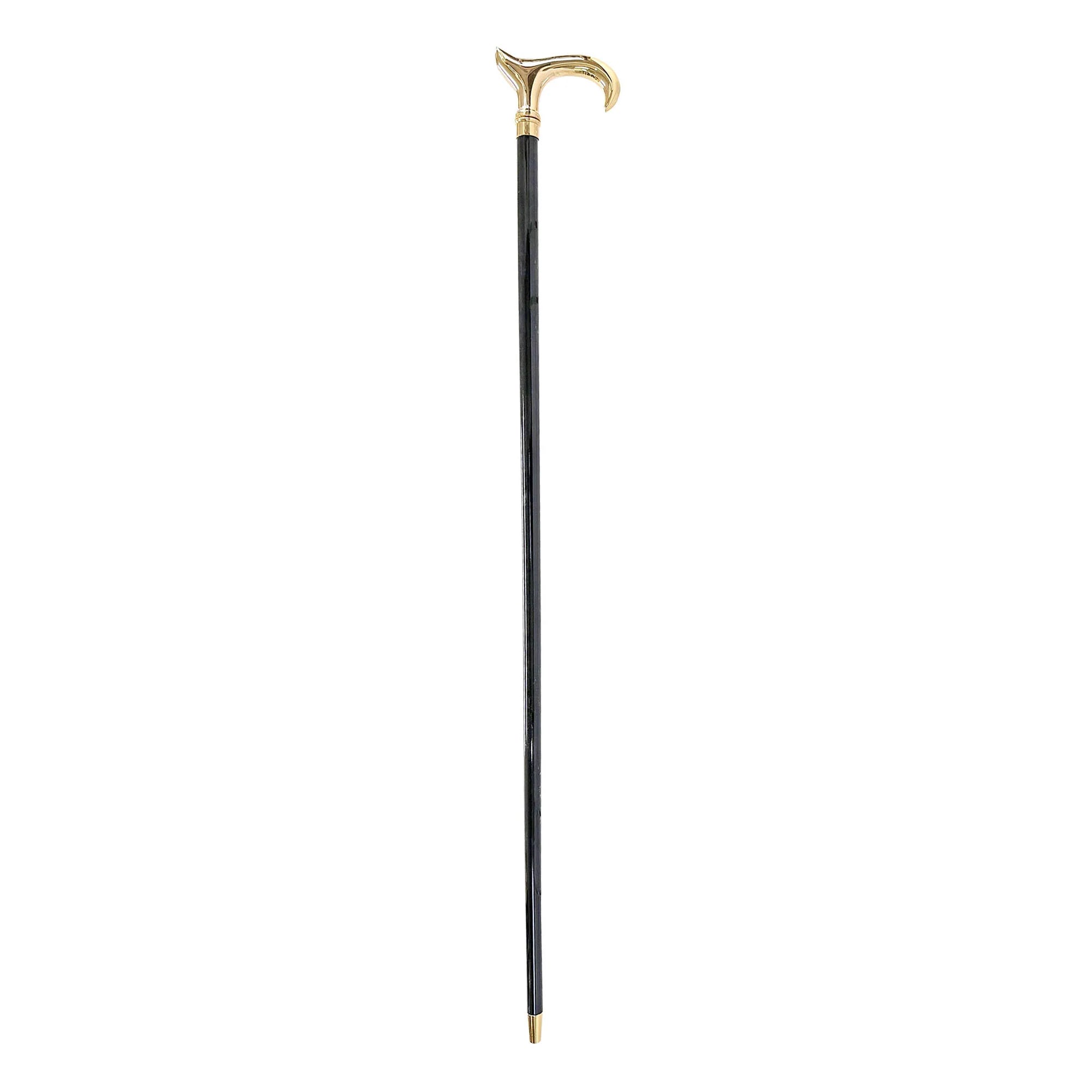 Luxury 24K Gold Walking Cane – Handmade Brass Handle & Beech Shaft