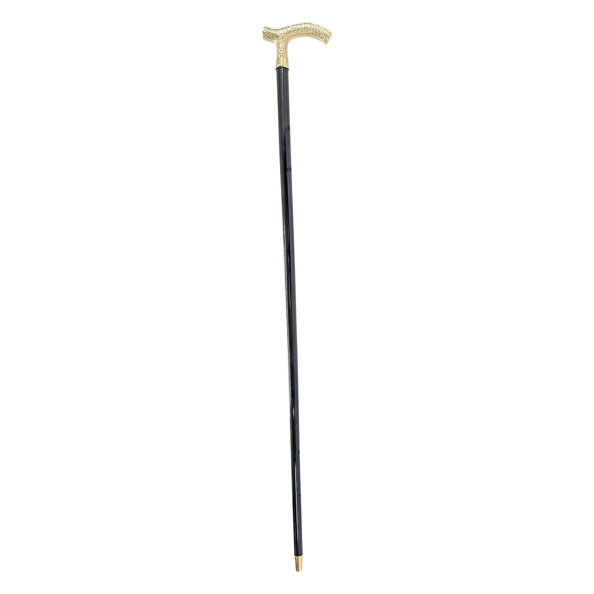 Chic 24K Gold-Plated Walking Stick with Elegant Handmade Handle