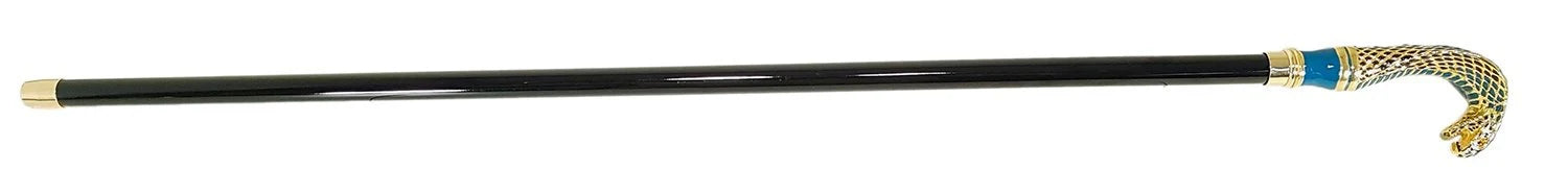 Cobra Walking Cane – Hand-Enamelled 24K Gold Masterpiece from Italy