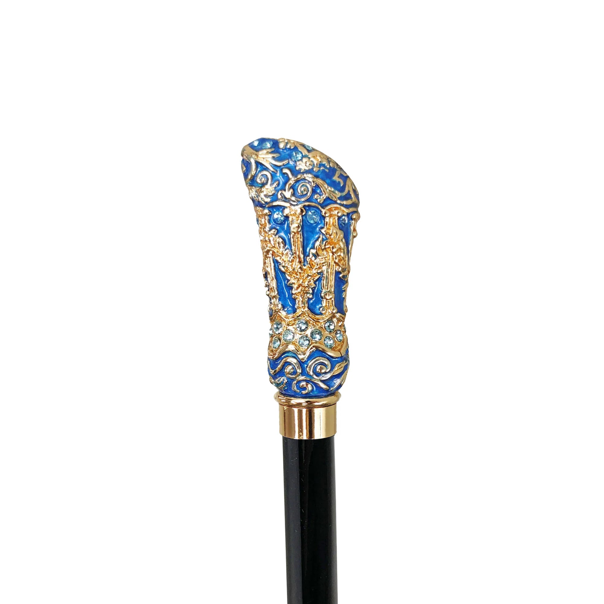 Belle Epoque Walking Cane – 24K Gold & Swarovski Crystals, Handmade Italy