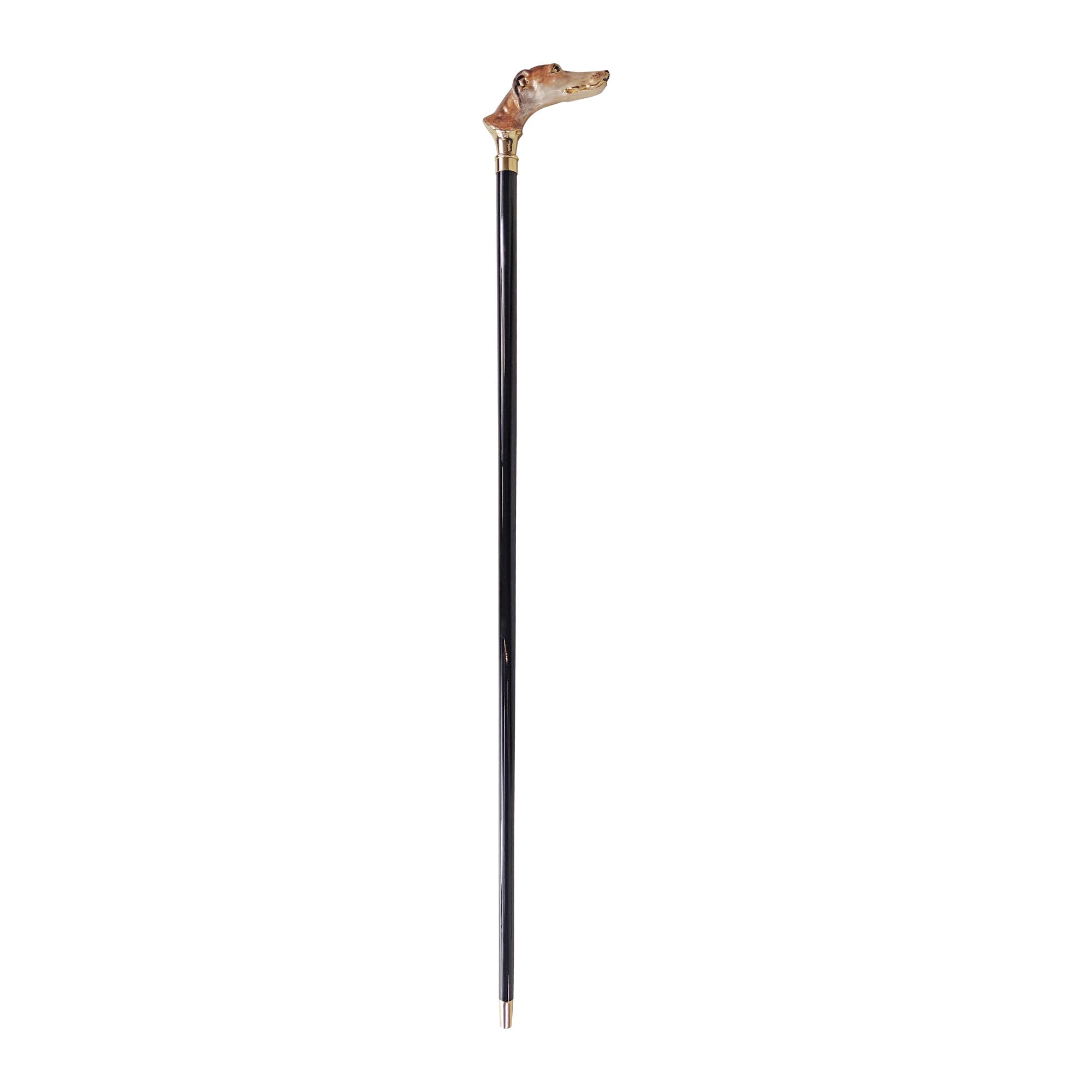 Hand-Enameled Greyhound Walking Stick – Italian Luxury in Every Detail
