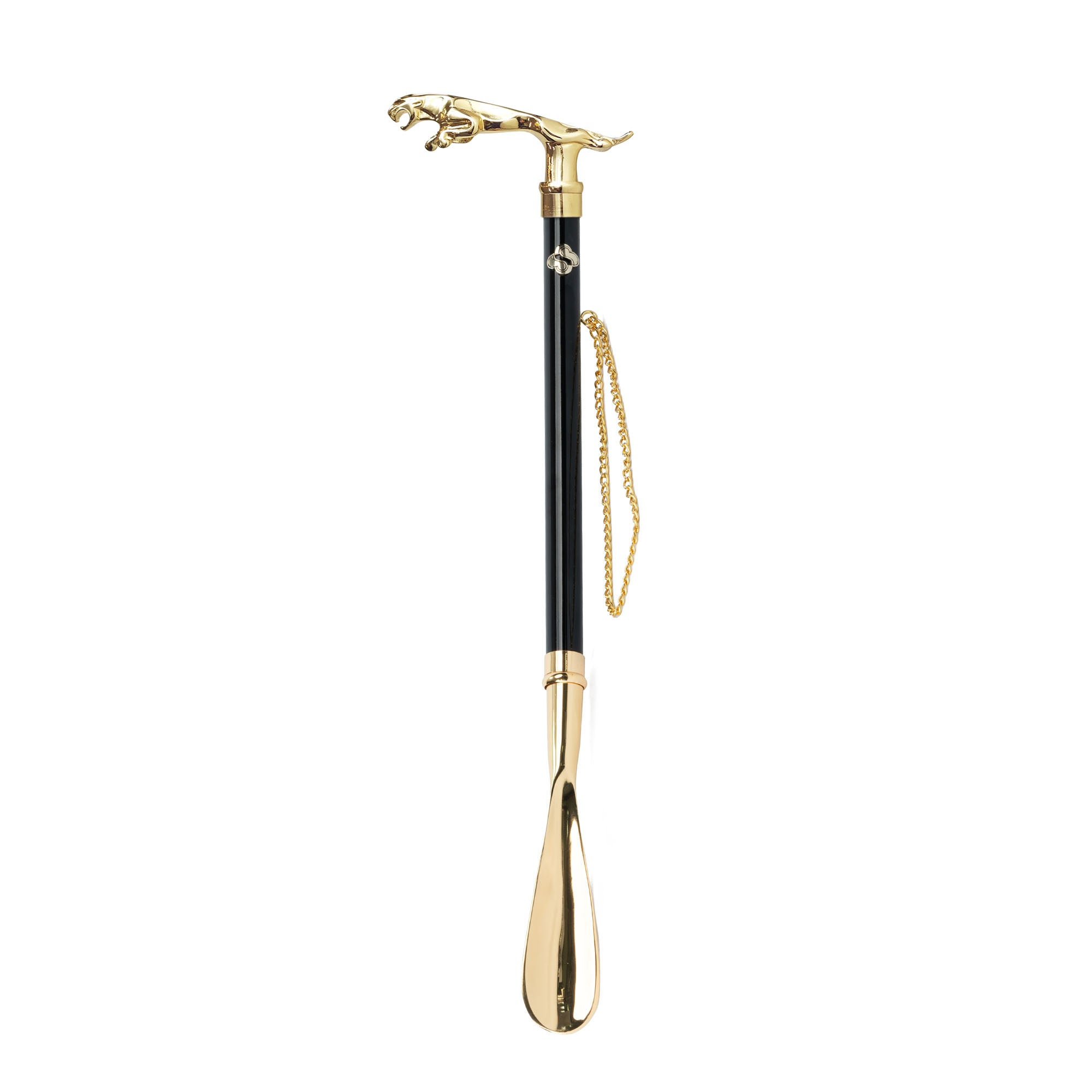 Designer 24K Gold-Plated Jaguar Walking Stick Shoehorn