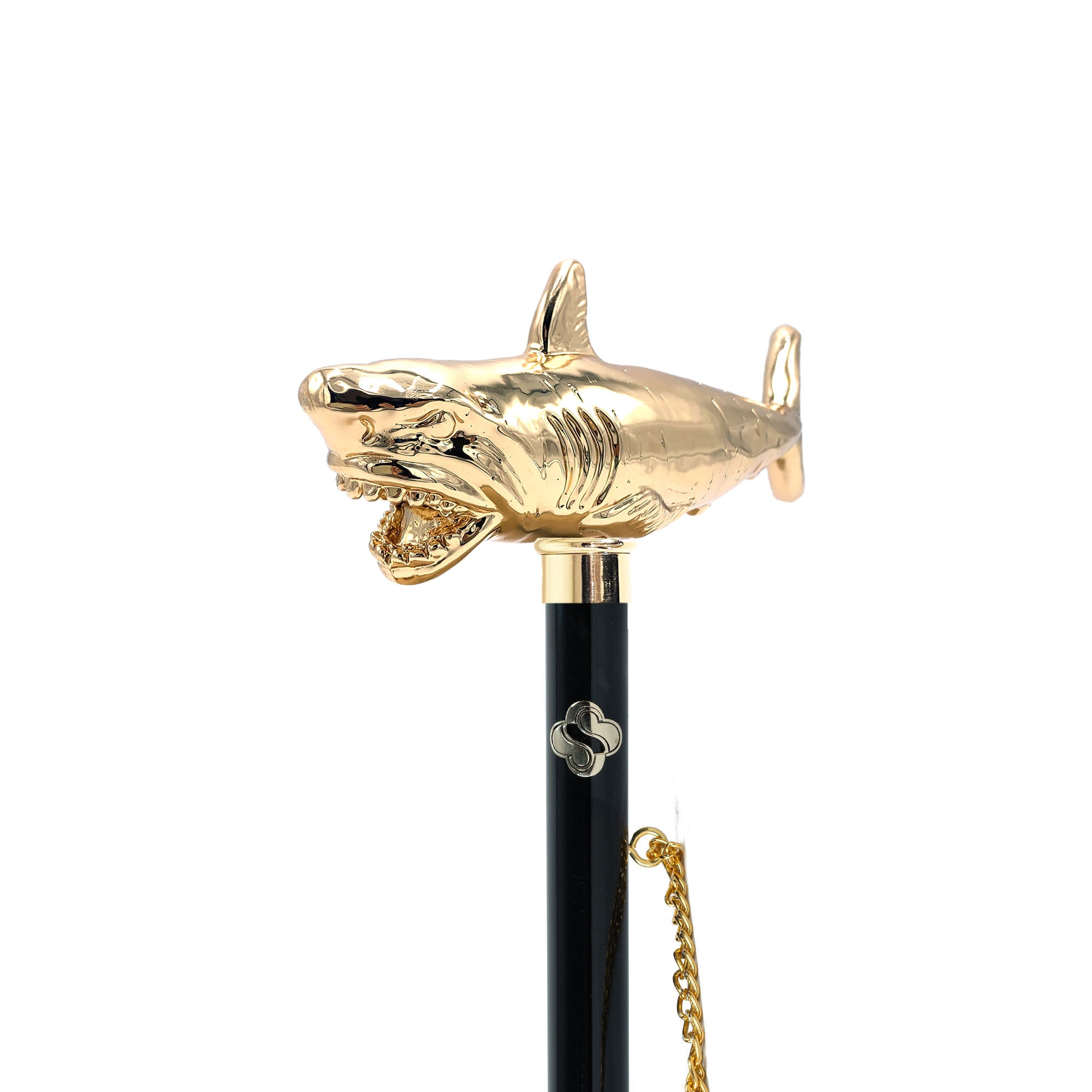 Ocean-Inspired Shark Handle 24K Gold-Plated Shoehorn