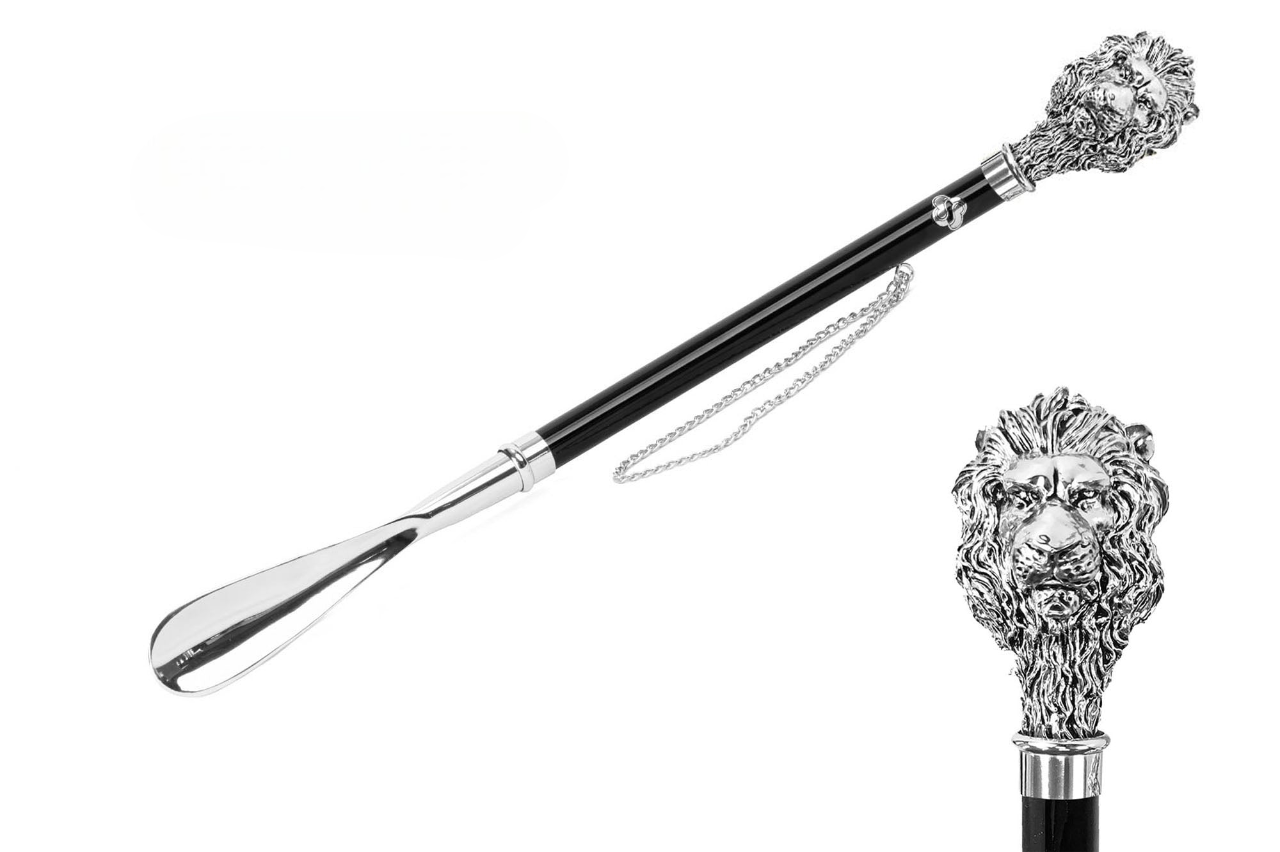Exclusive Chic Silver-Plated 925 Lion Shoehorn – Handmade in Italy