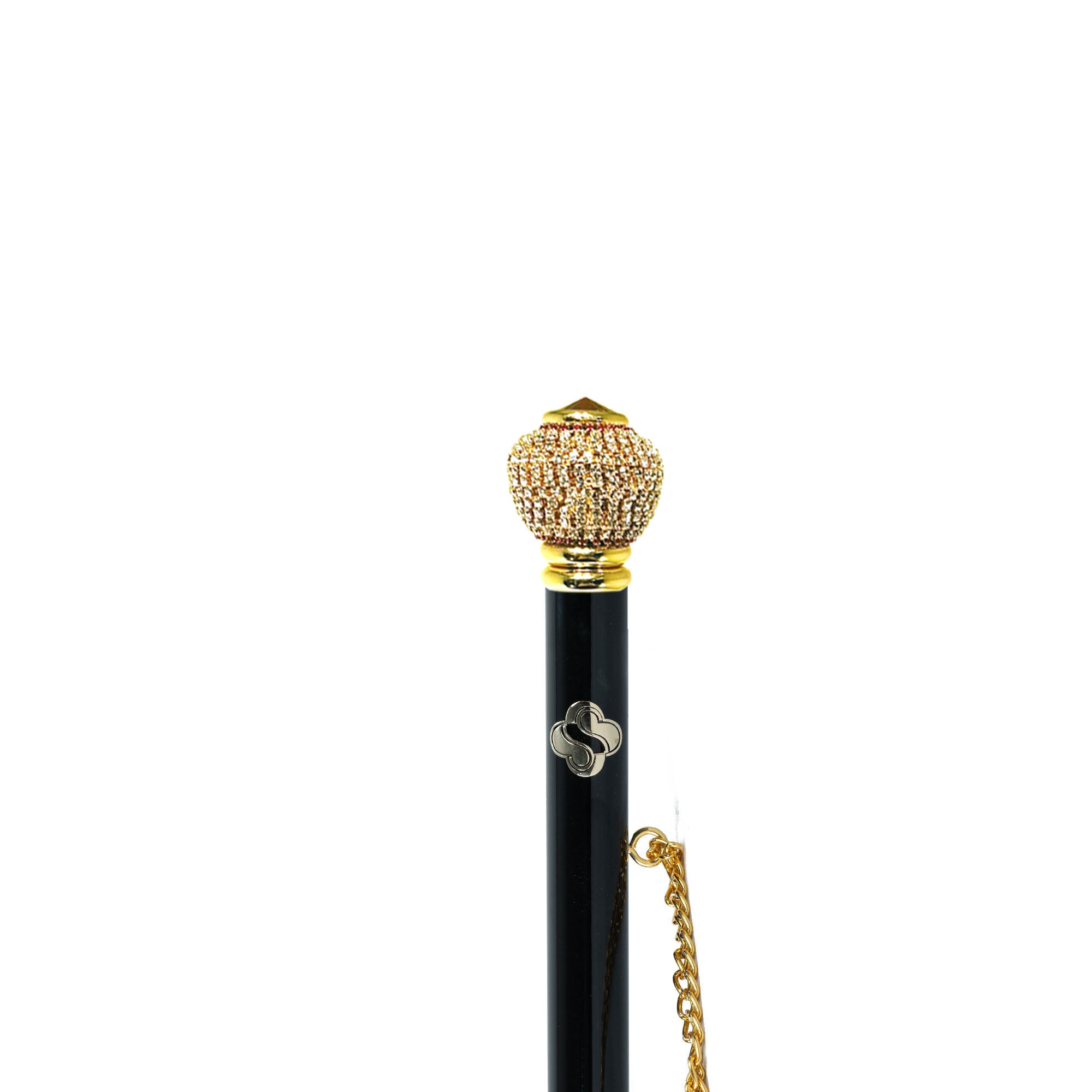 Designer Exquisite Handle 24K Gold-Plated Crystal Shoehorn