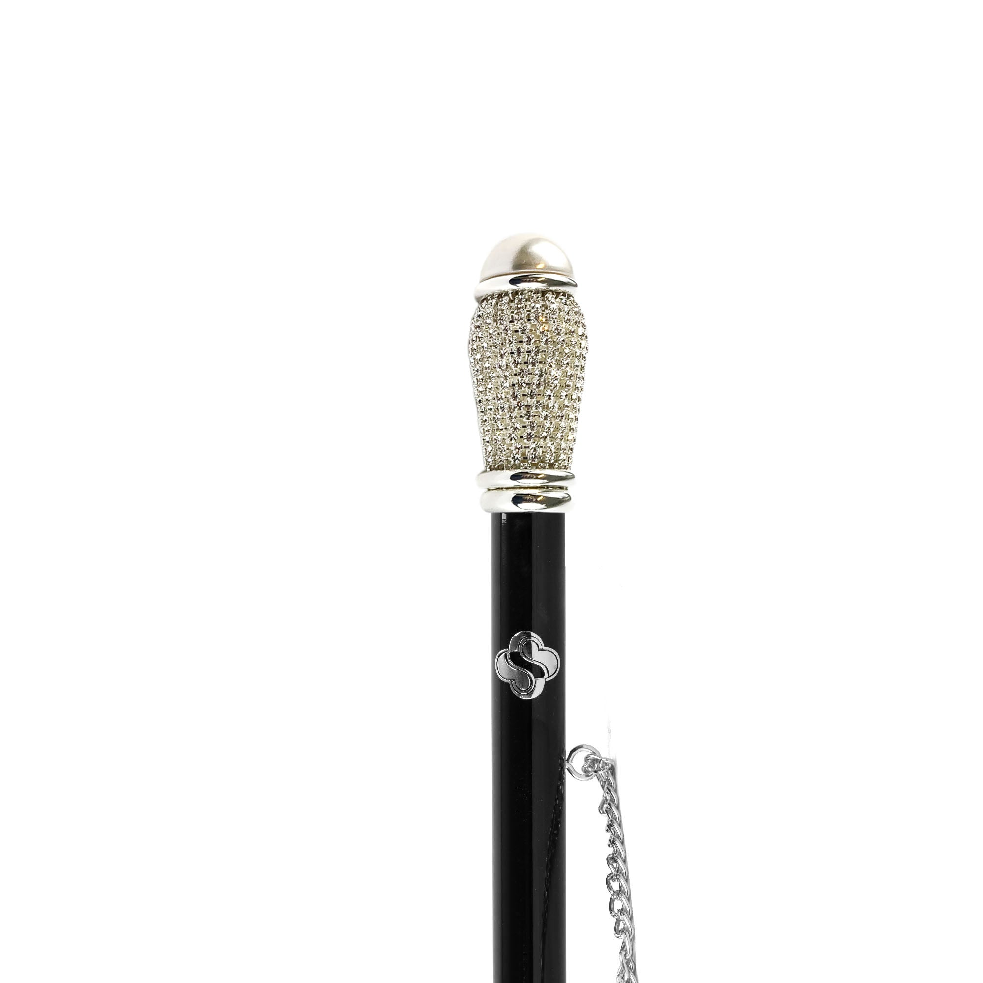 Exquisite Designer Shoehorn with White Crystals Handle