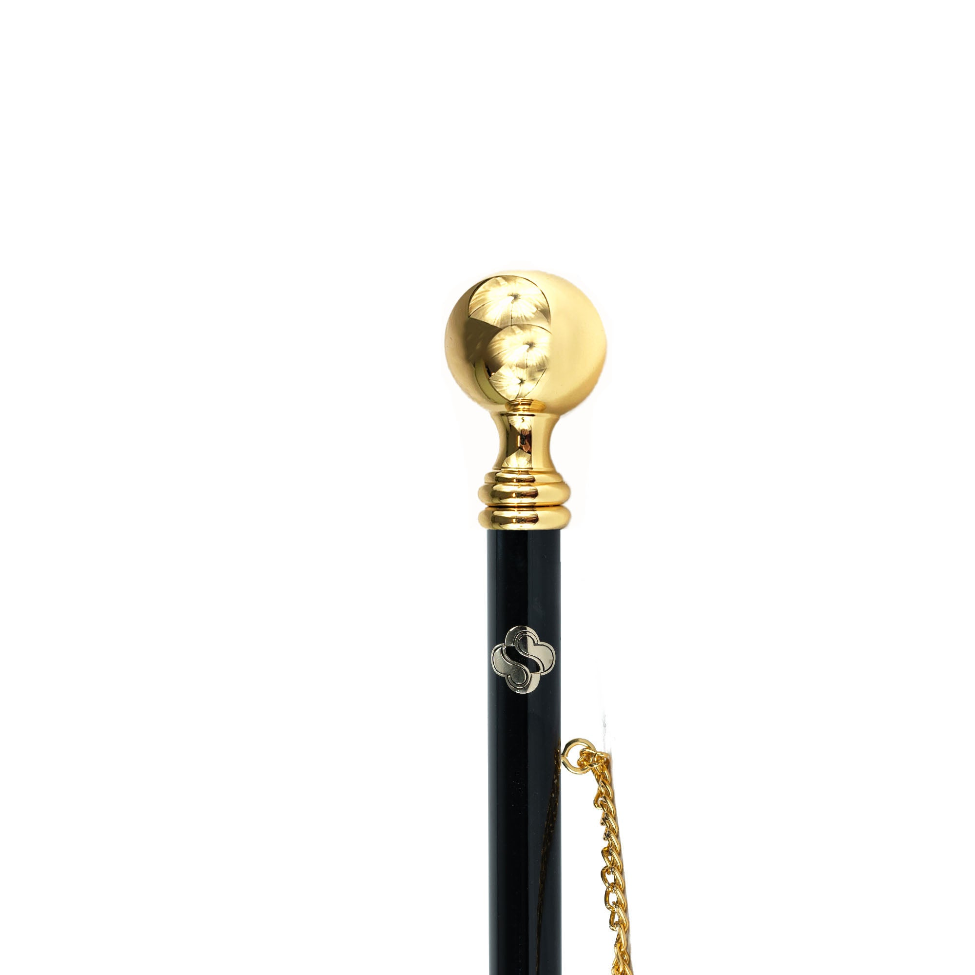 Handcrafted Shoehorn with Brilliant 24K Gold-Plated Sphere