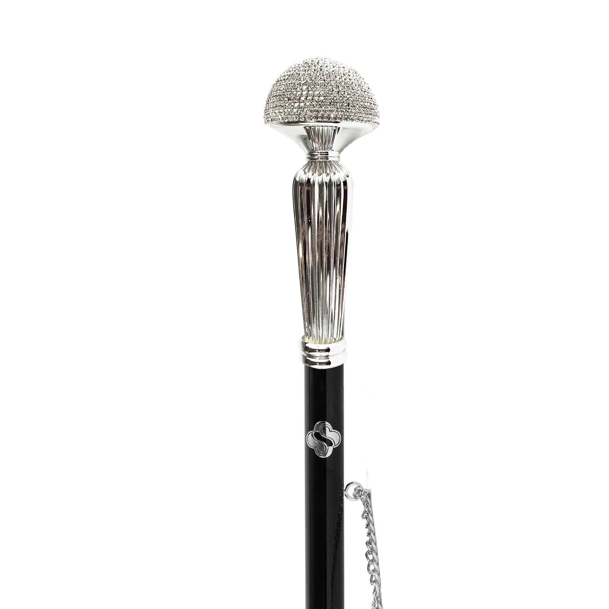 Designer Elegant Shoehorn with Crystal Knob Handle
