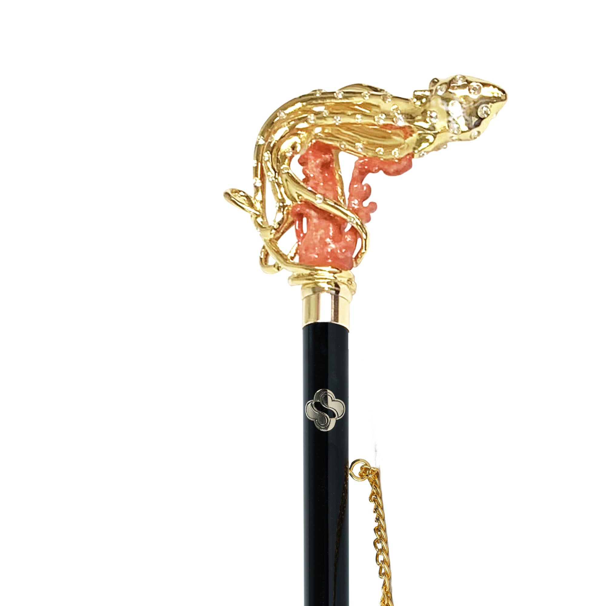 Golden Octopus 24K Gold-Plated Shoehorn with Intricate Tentacle Handle