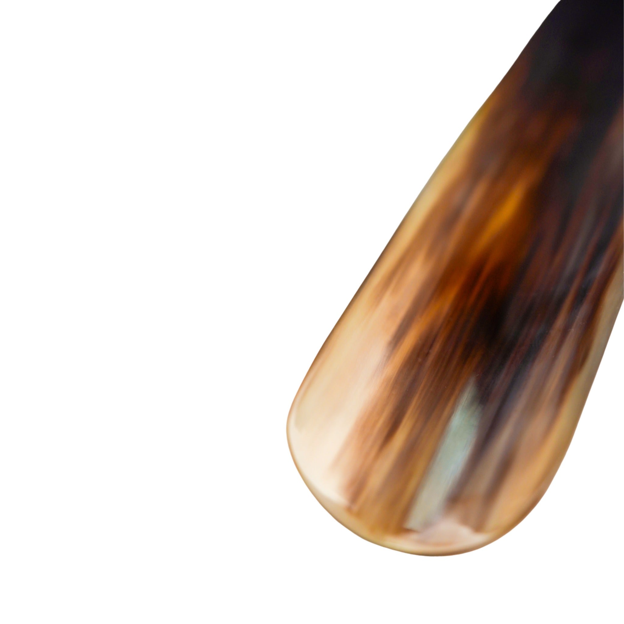 Handcrafted Elegant Natural Dark Color Artisan Horn Shoehorn