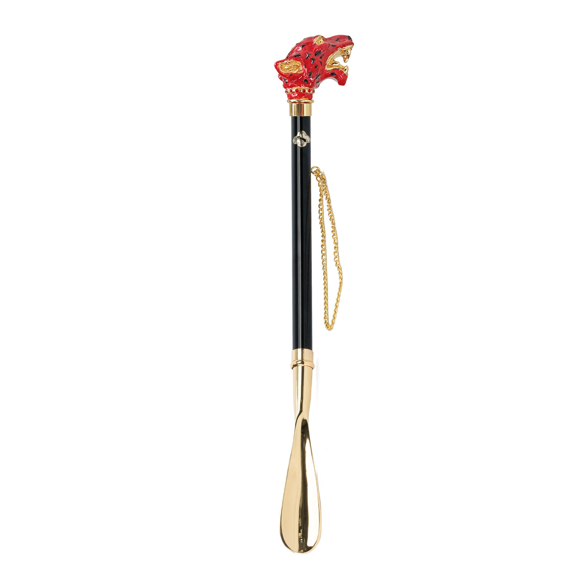 Vibrant Design 24K Gold-Plated Shoehorn with Colorful Puma Handle