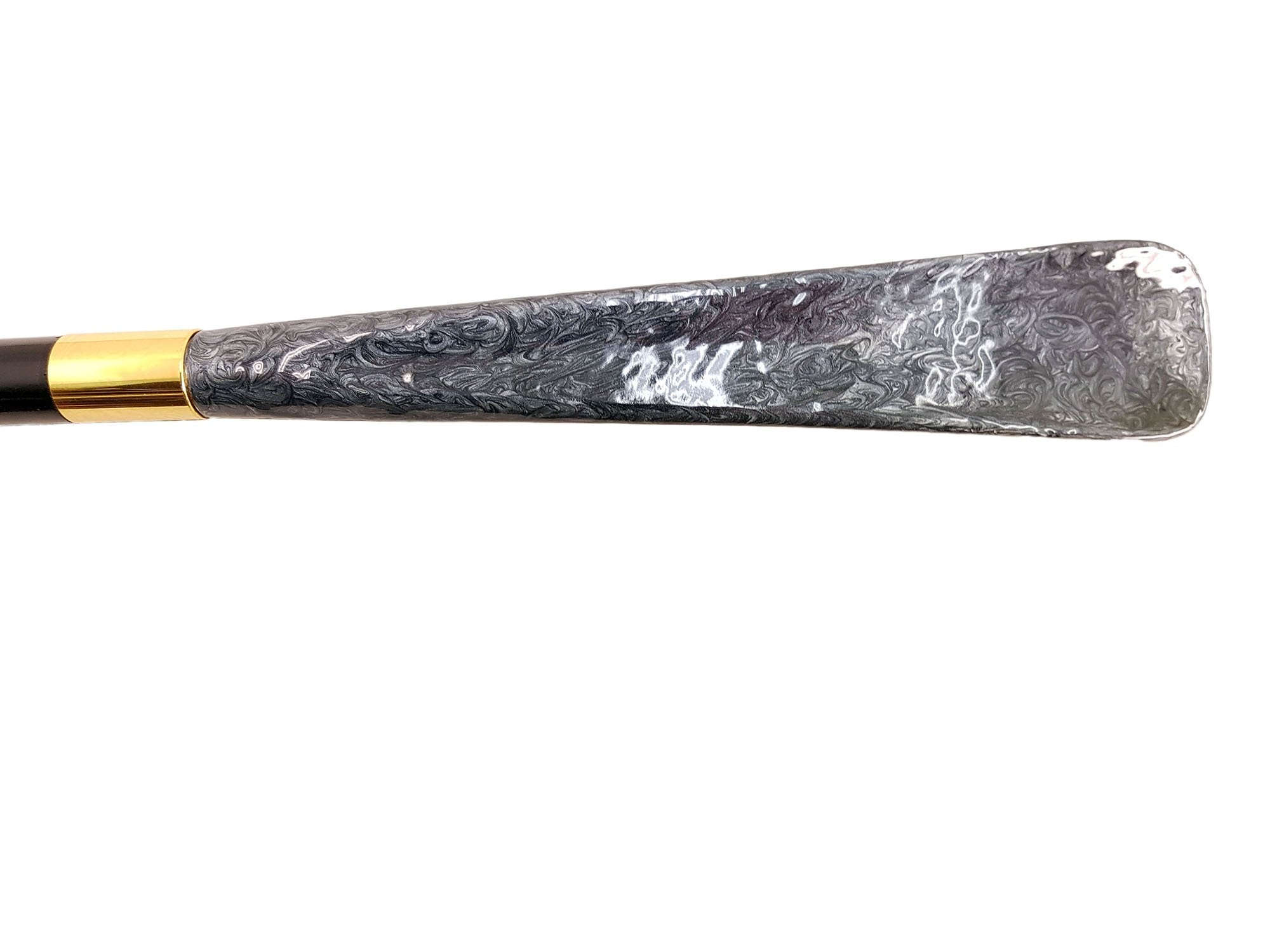 Elegant Italian Shoehorn with Enameled Golden Dolphin Handle