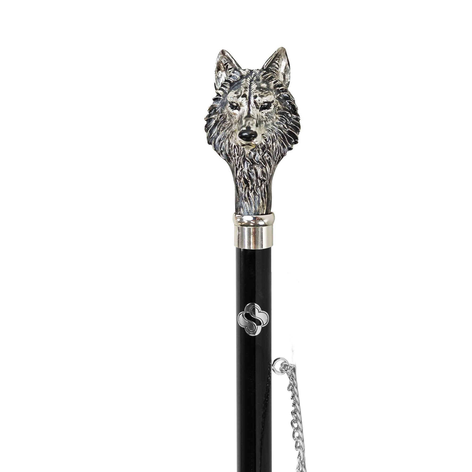 Exclusive Hand-Enameled Wolf Shoehorn – 925 Silver-Plated