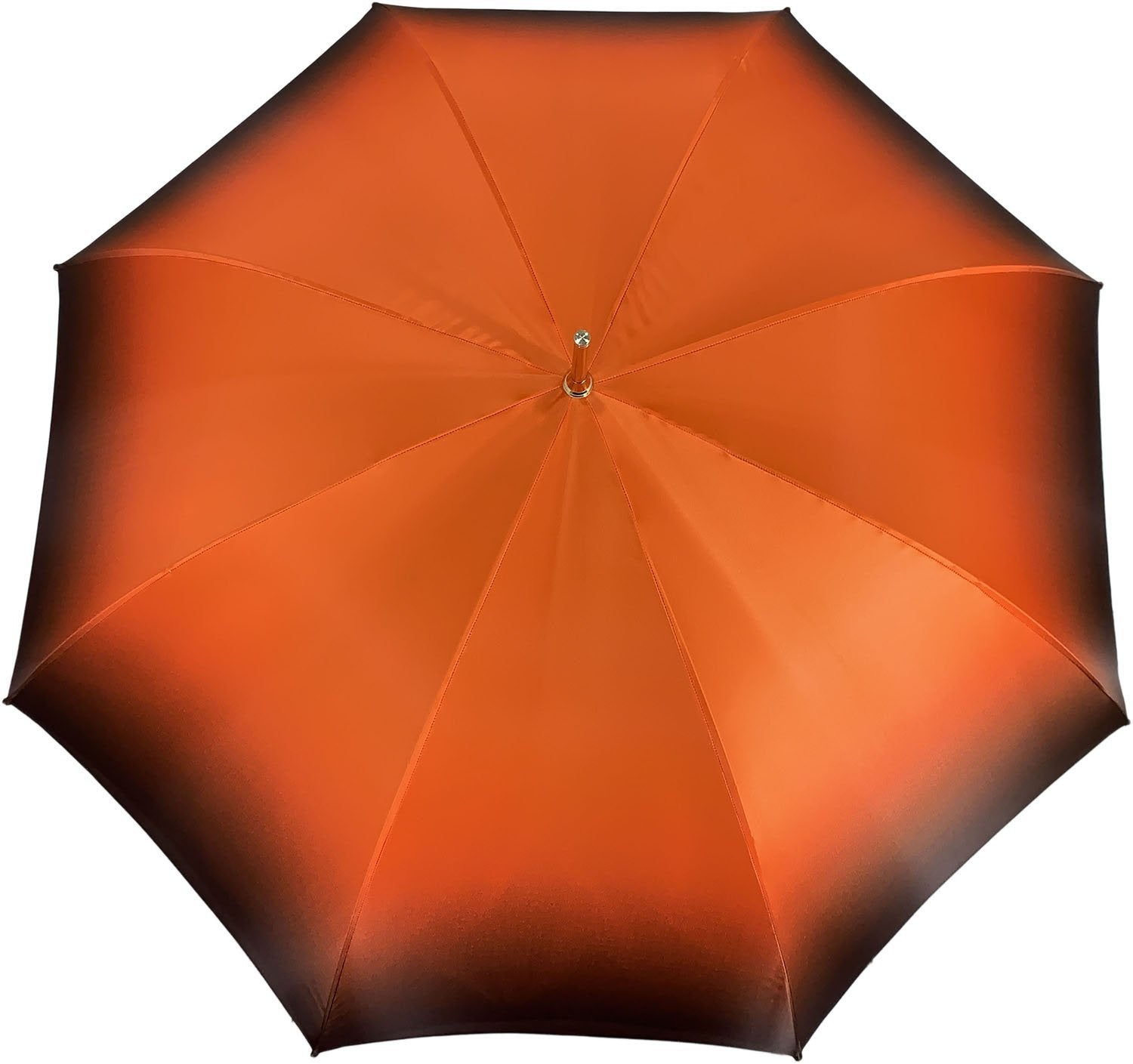 Handmade Beautiful Double Canopy Umbrella in Luxurious Orange Satin