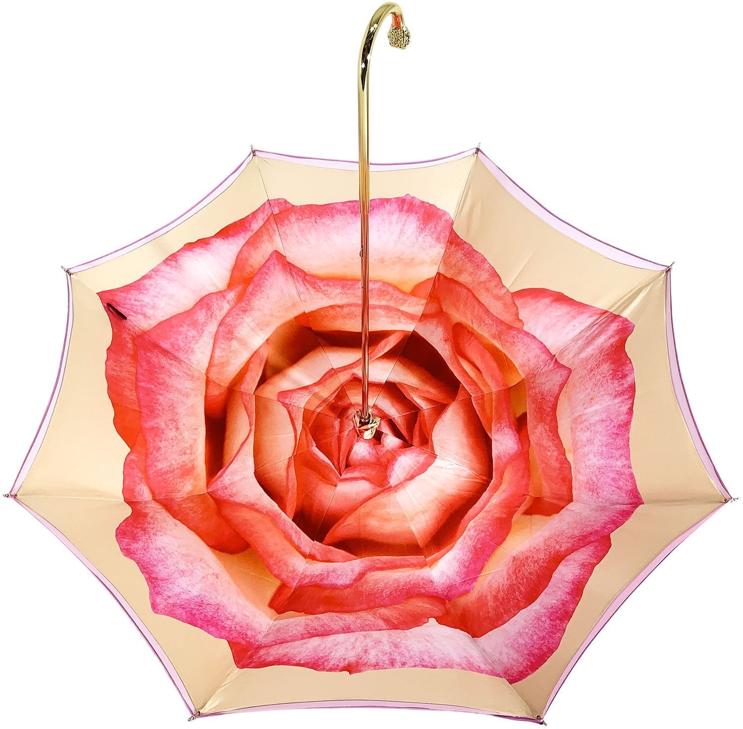 Exclusive Elegant Pink Umbrella with Rose Design