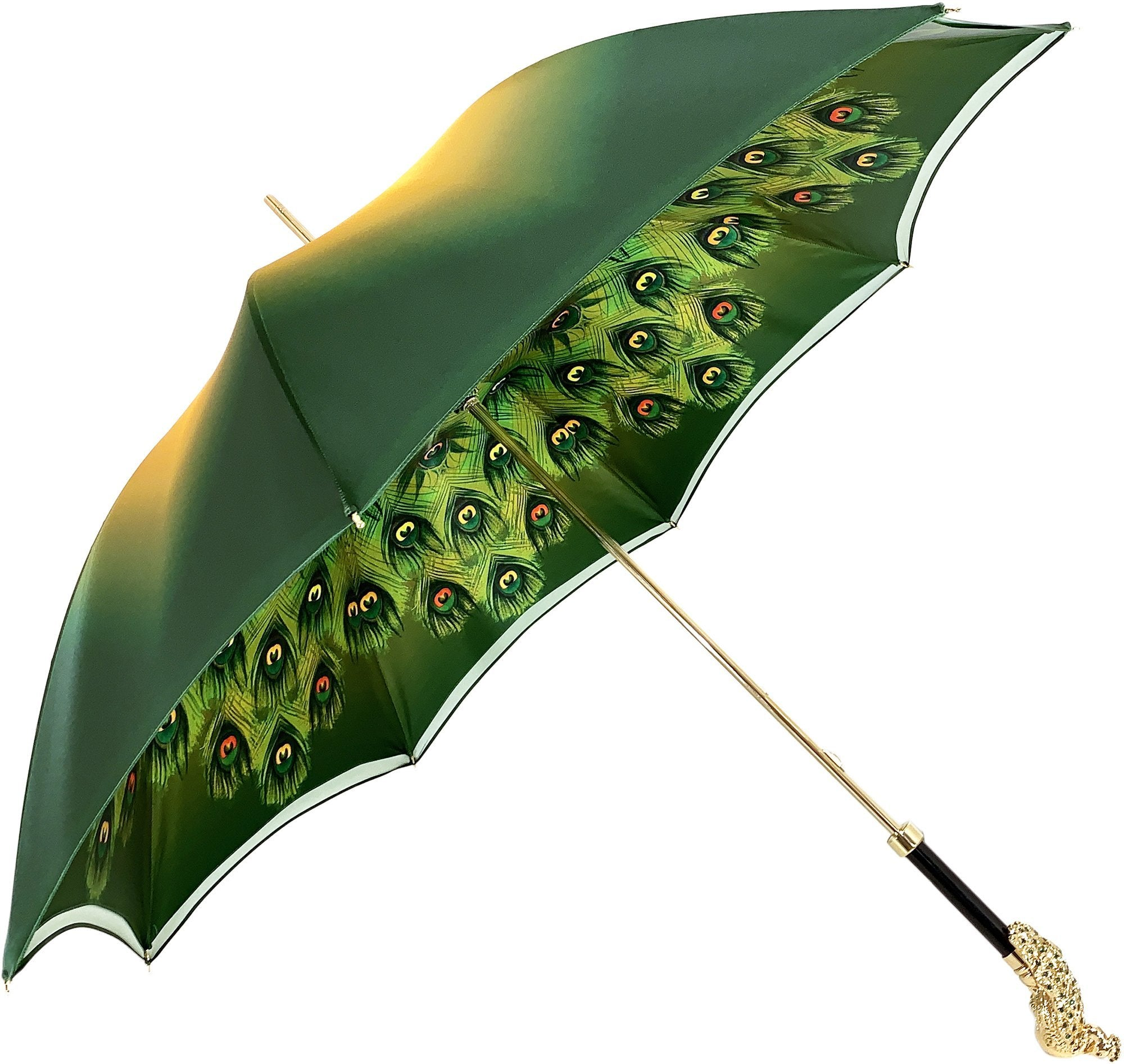 Exclusive Green Peacock Umbrella – Elegant Handmade Design