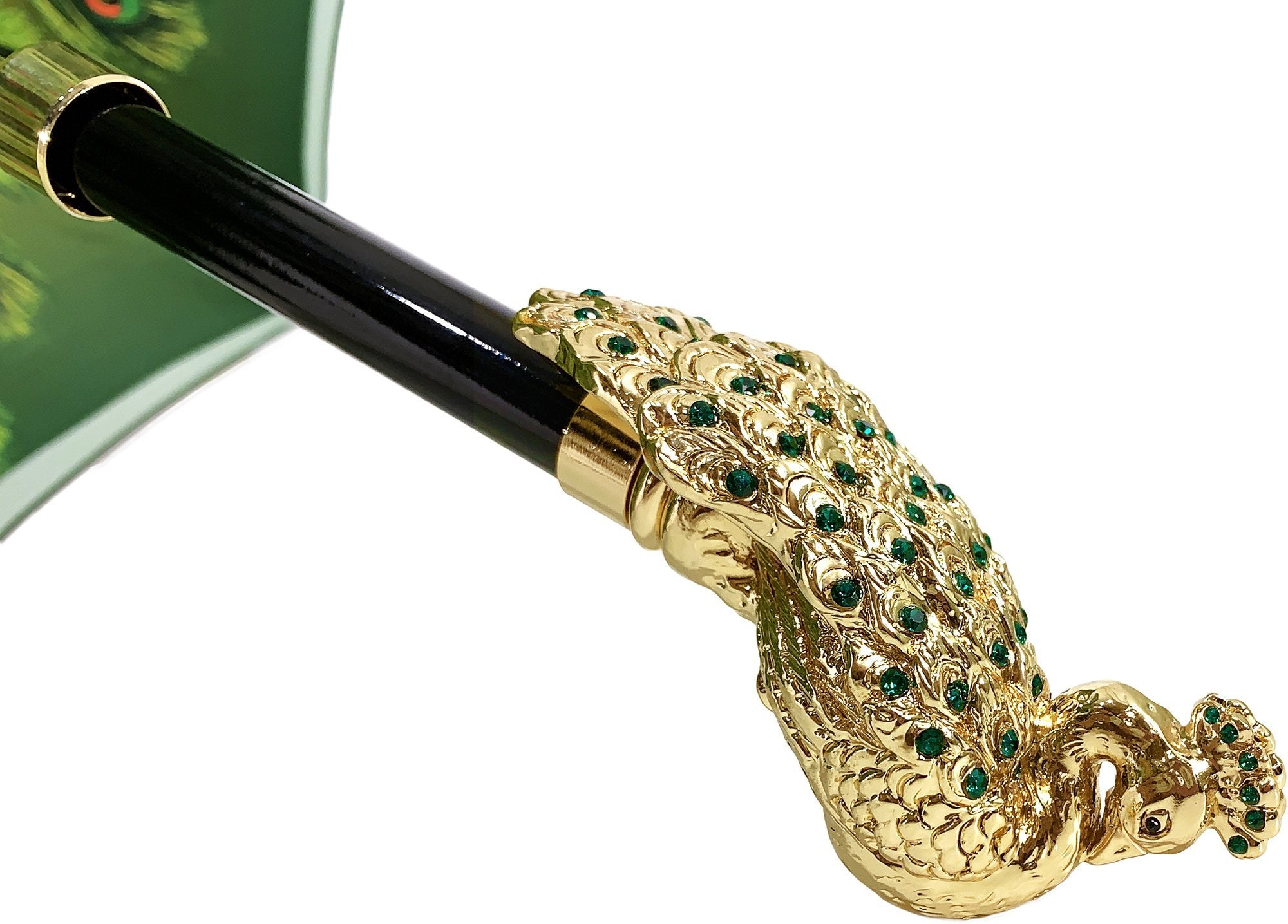 Exclusive Green Peacock Umbrella – Elegant Handmade Design