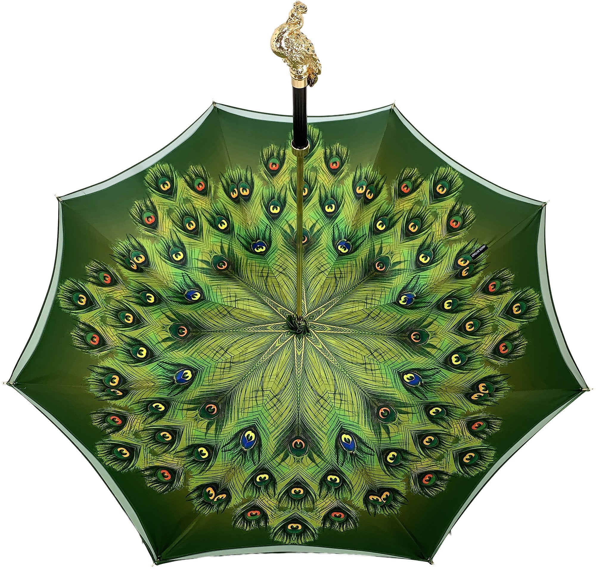 Exclusive Green Peacock Umbrella – Elegant Handmade Design