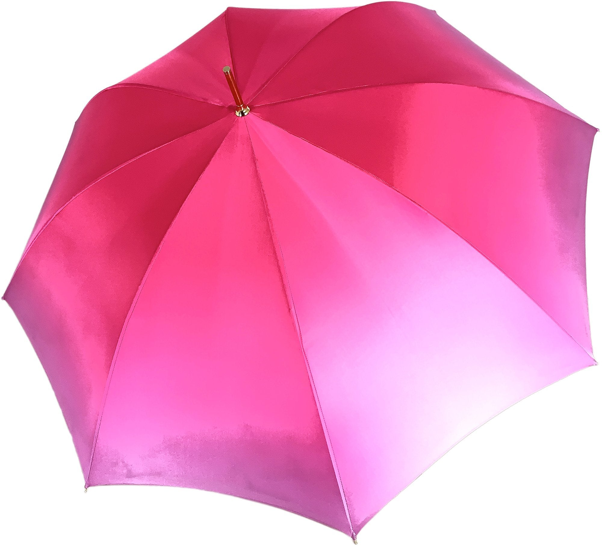 Fuchsia and Pink Double Canopy Umbrella with Floral Interior Design