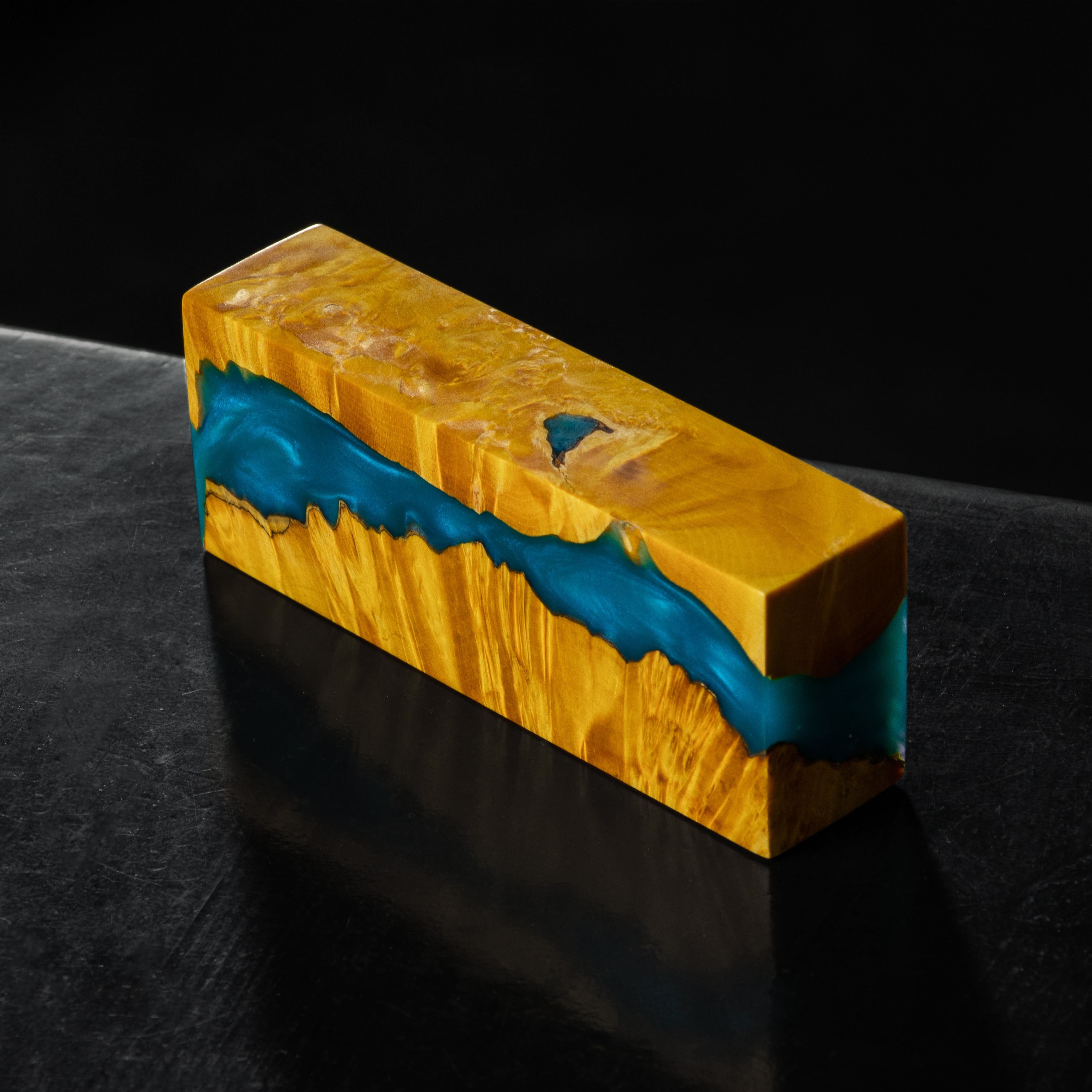 Blue Stabilized Wood