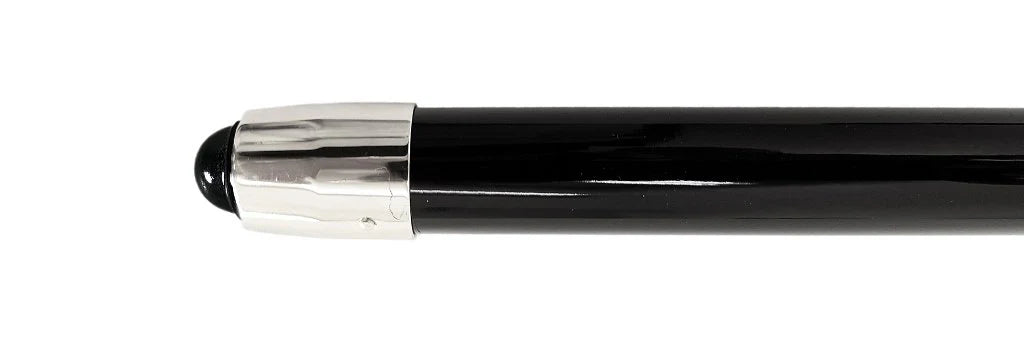 Luxury Silver-Plated Snake Cane with Sapphire Crystals