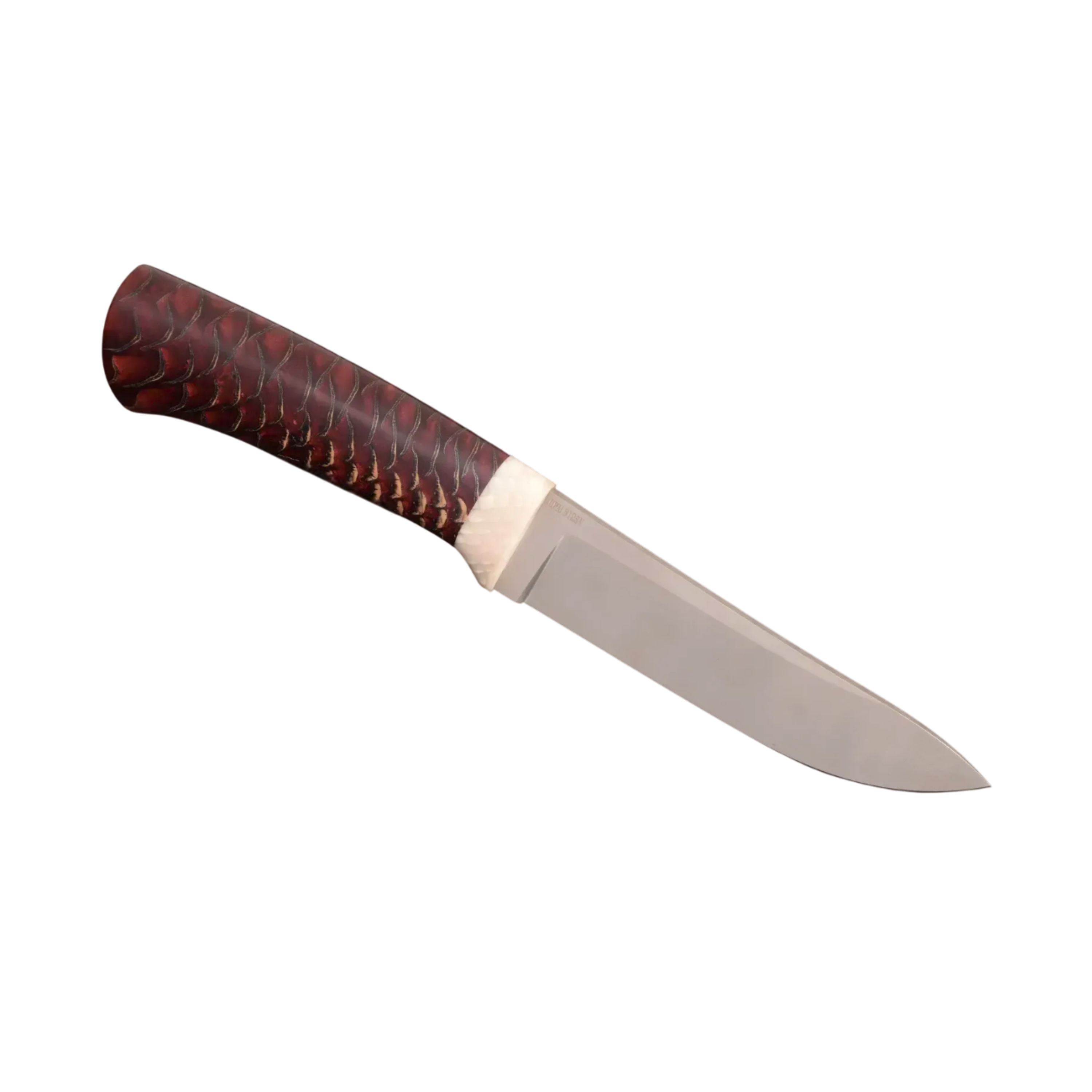 Handmade Designer Knife with Stabilized Hornbeam Handle - Elegant Knives