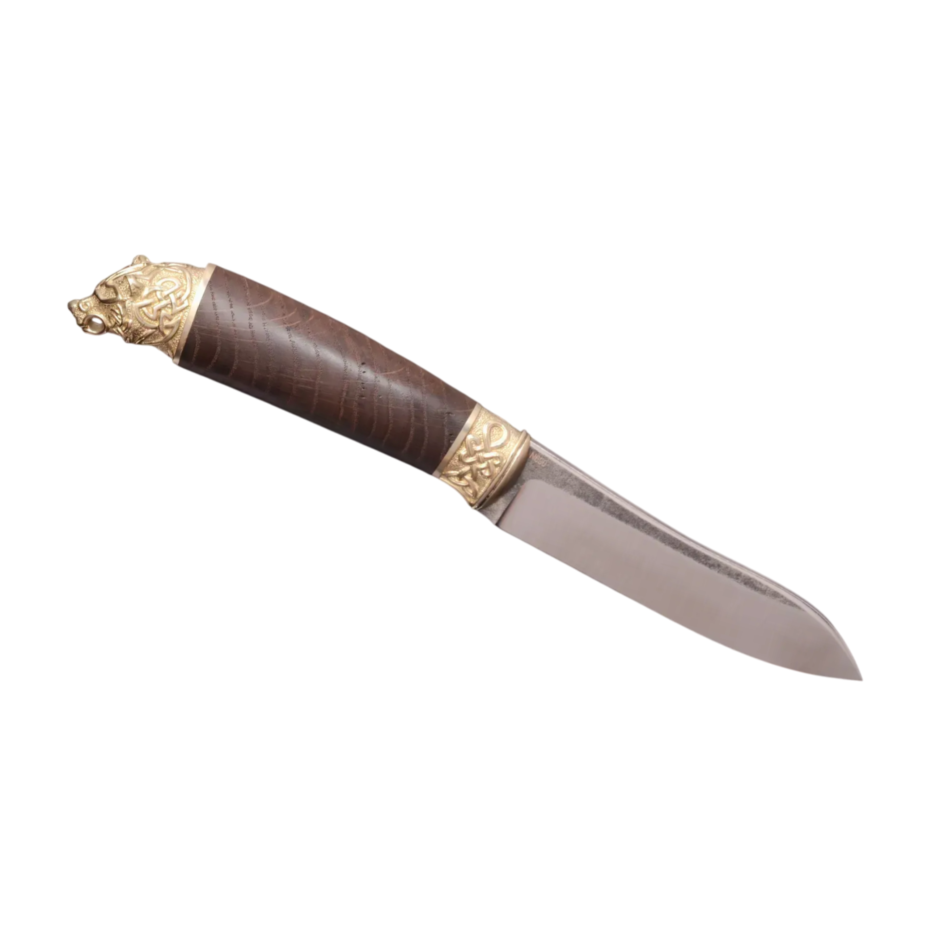 Handmade Knife with Walnut Handle and N690 Stainless Steel Blade