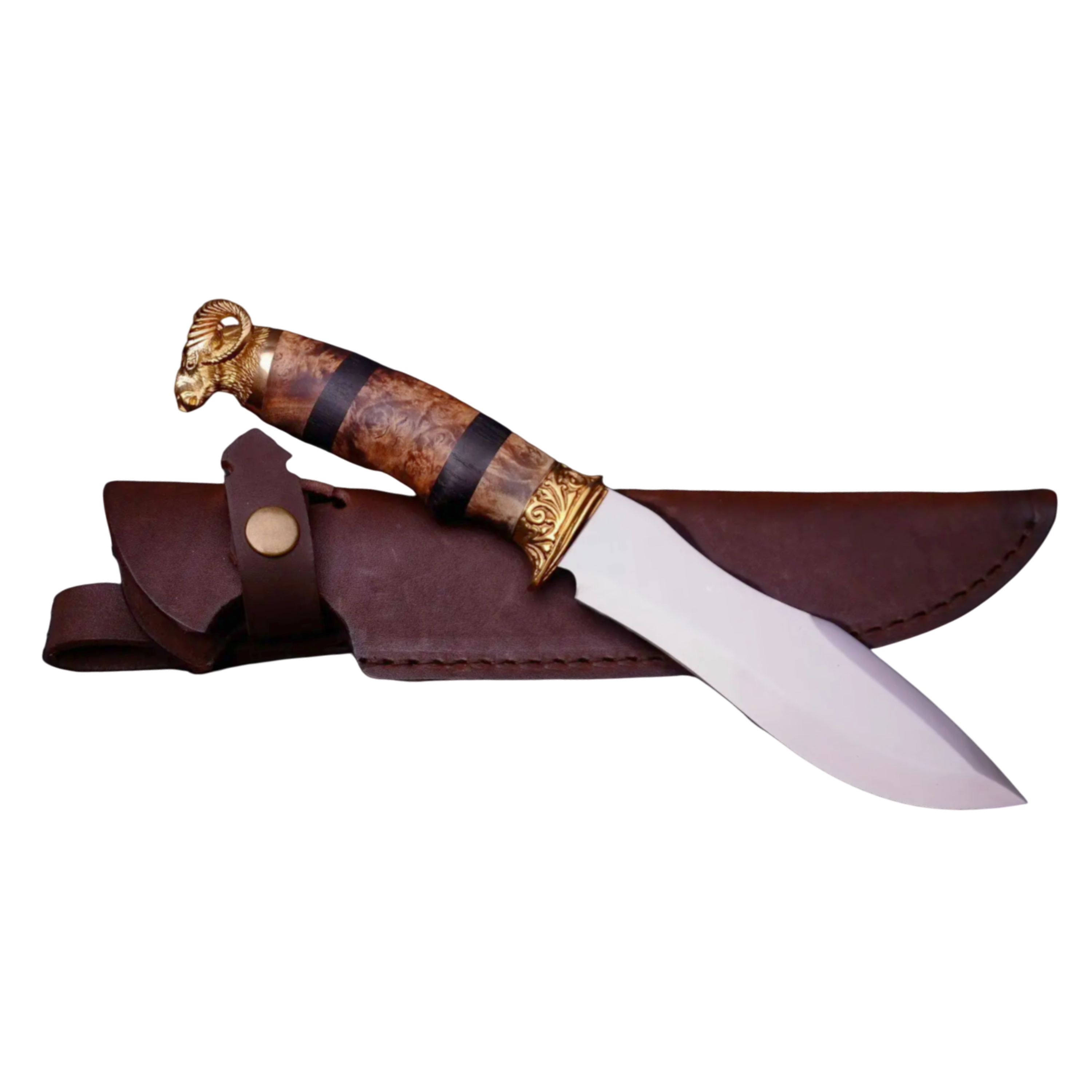 Unique Designer Collectible Hunting Knife with Leather Sheath
