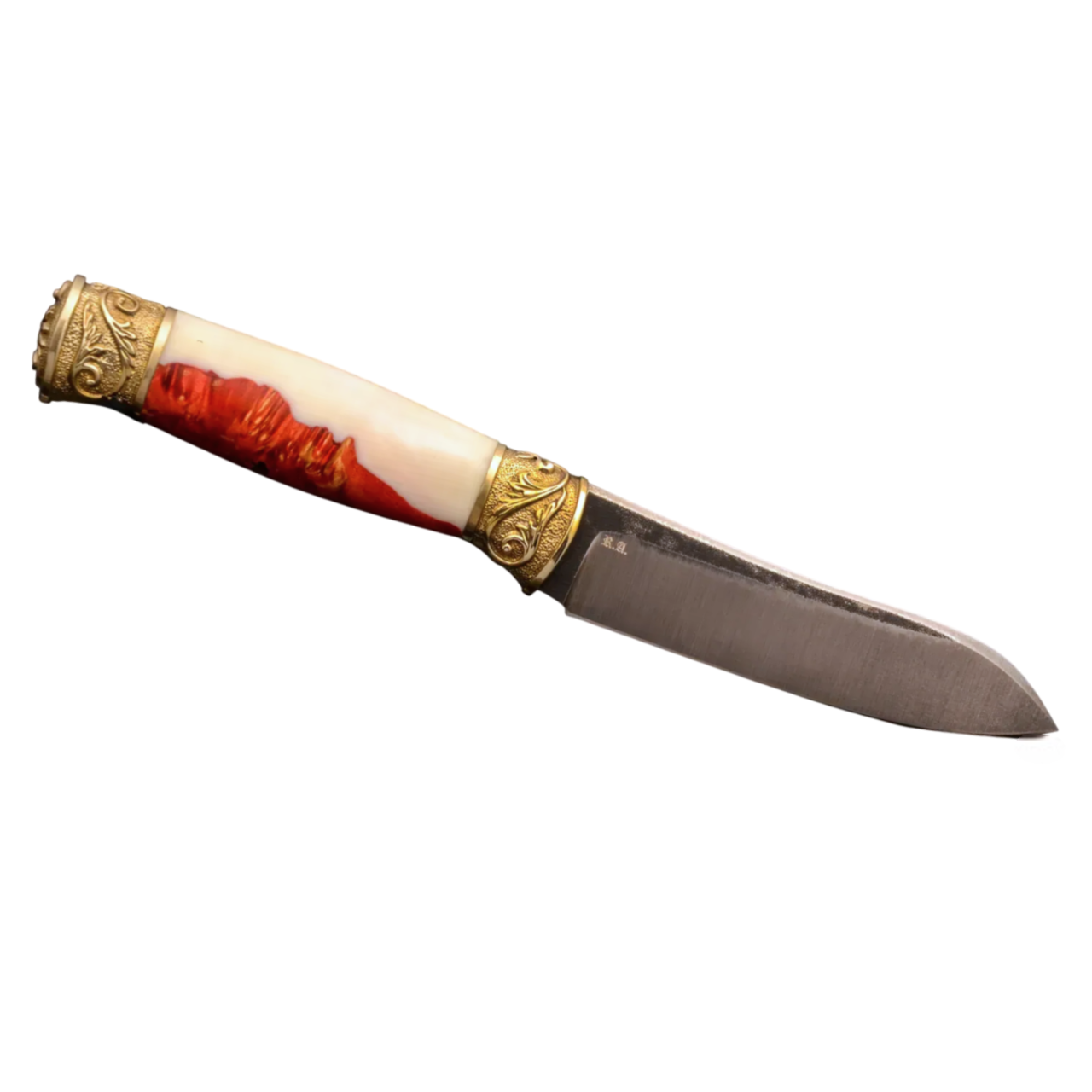 Handmade Knife – N690 Steel with Stabilized Maple Burl Handle - Elegant Knives