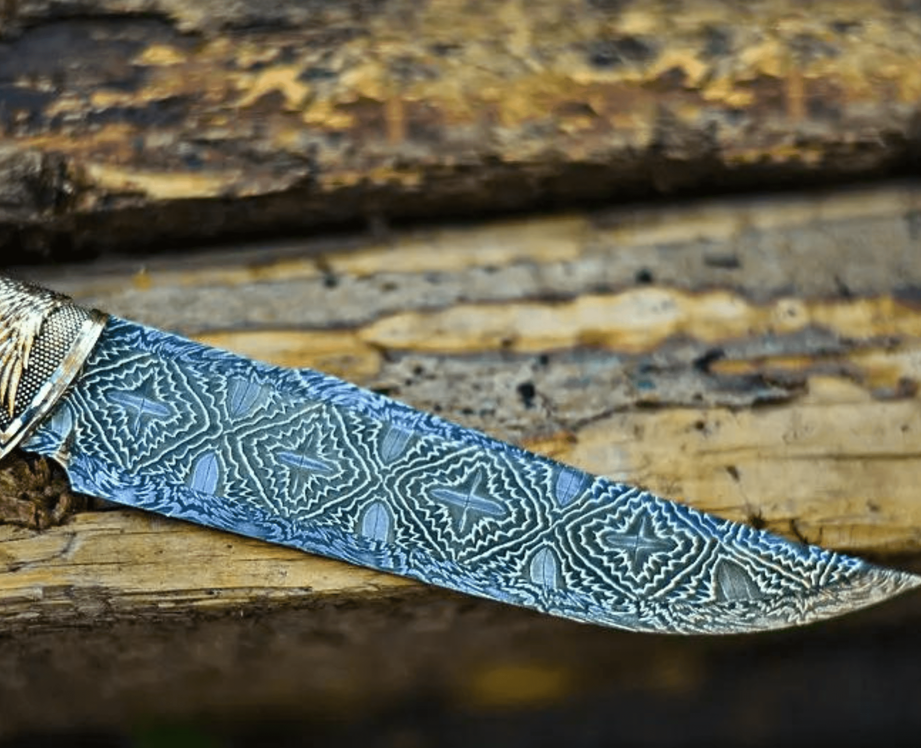 Handmade Carved Hunting Knife "Archangel"