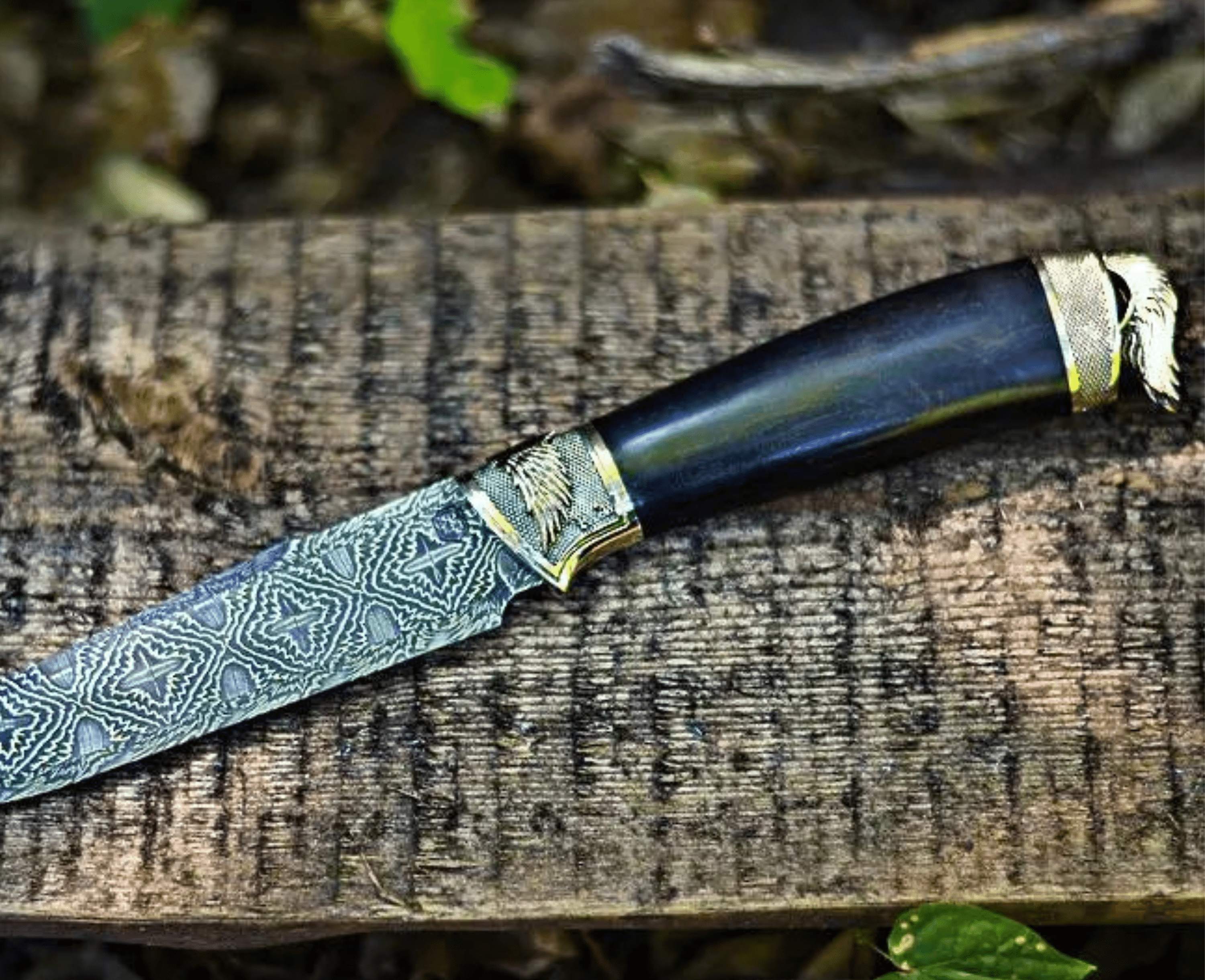 Handmade Carved Hunting Knife "Archangel"